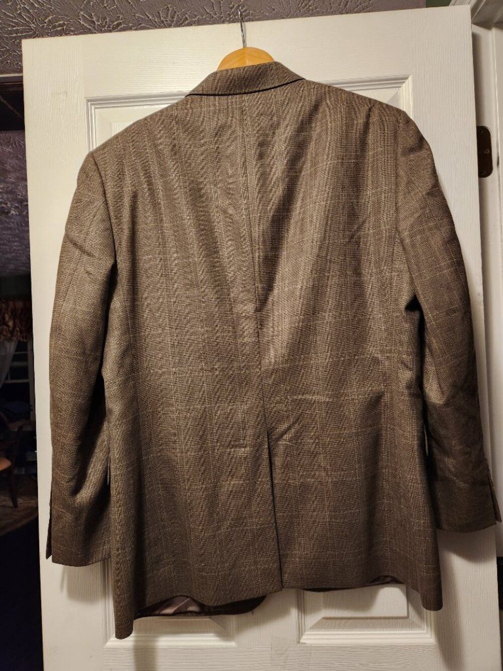 Jos. A. Bank Jos.a.bank men's brown 100%wool sport coat blazer jacket 44R Size 44R - 4 Thumbnail