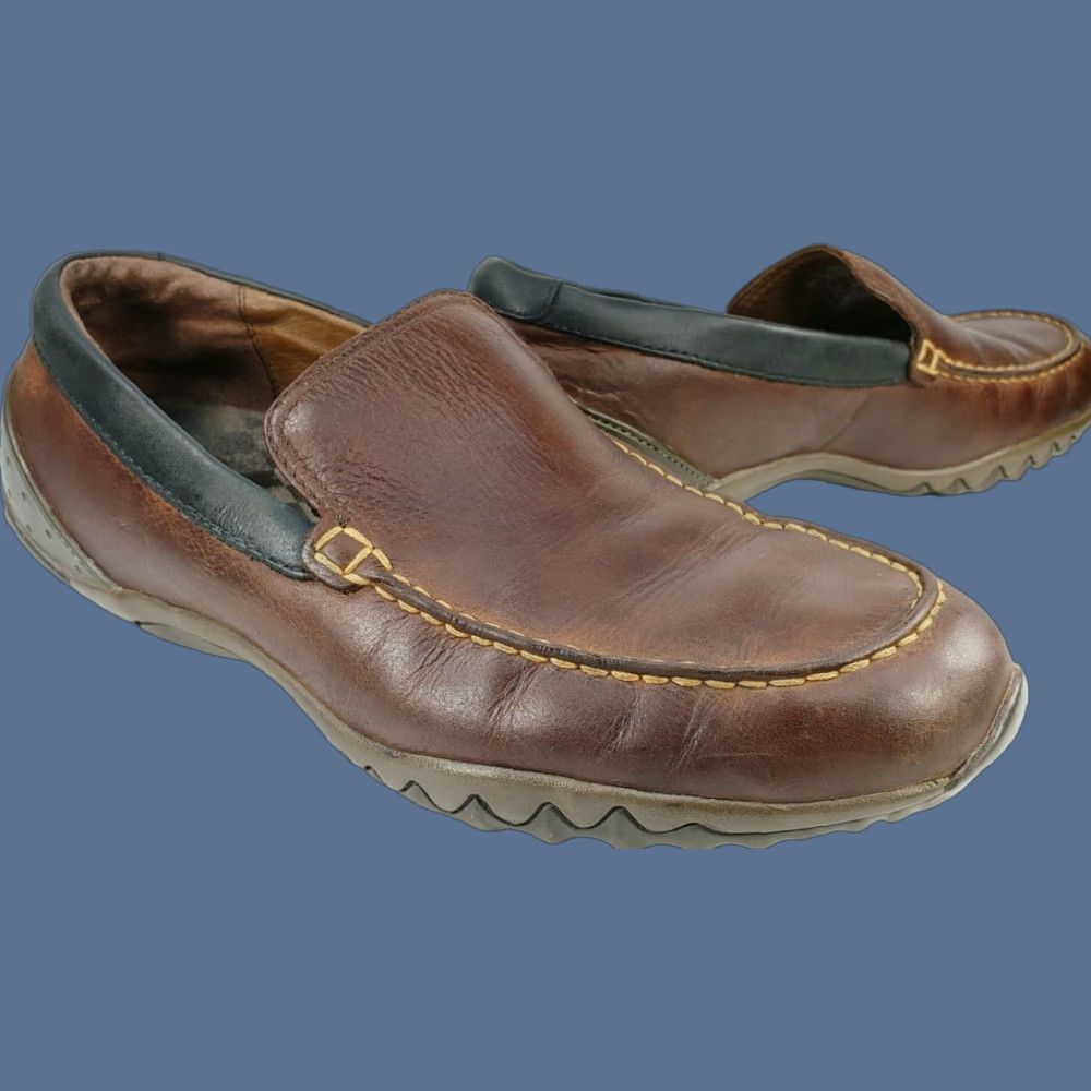 Merrell Merrell Men Moc Toe Loafer Size 9M Brown Leather Slip-on Leather Insole J73279 Size US 9 / EU 42 - 1 Thumbnail