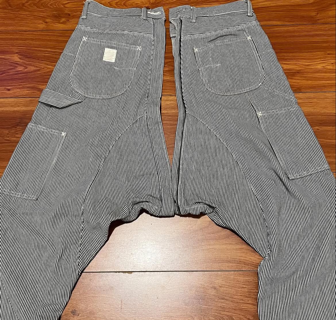 Comme des Garcons AD2011 Ganryu Cdg Hickory Stripe Drop Crotch Painter Pants Size US 30 / EU 46 - 3 Thumbnail
