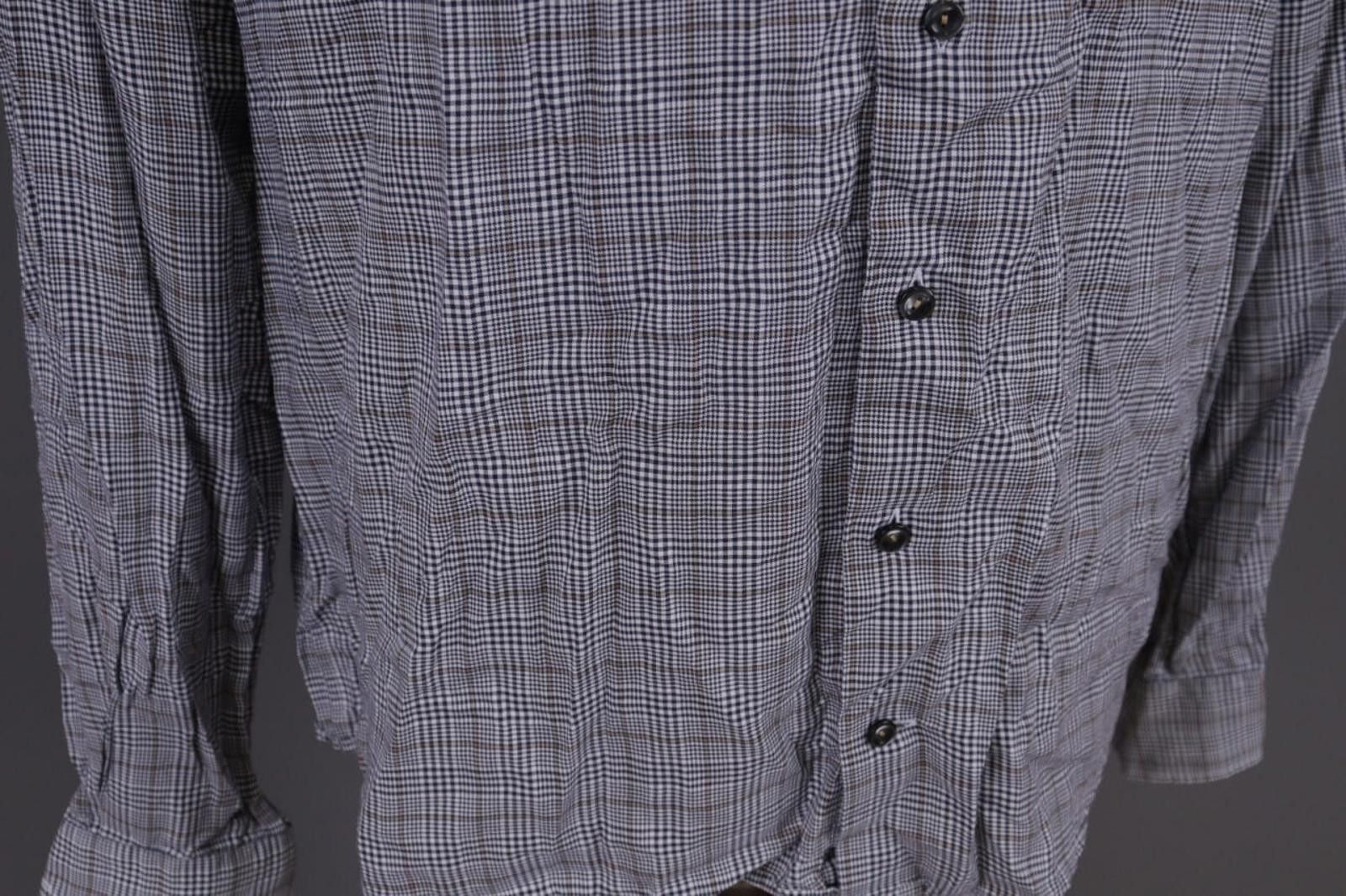 Eton Eton Slim Fit Gray Check Dress Shirt Size 43 / 17 / XL Size US XL / EU 56 / 4 - 8 Thumbnail