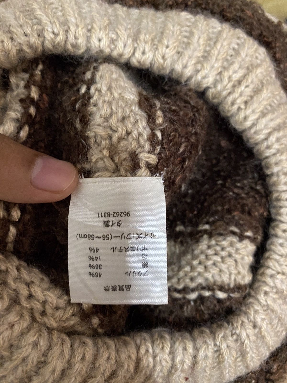 Japanese Brand × Vintage Japanese Brand Rare Design Stripe Beanie Hat Size ONE SIZE - 6 Thumbnail