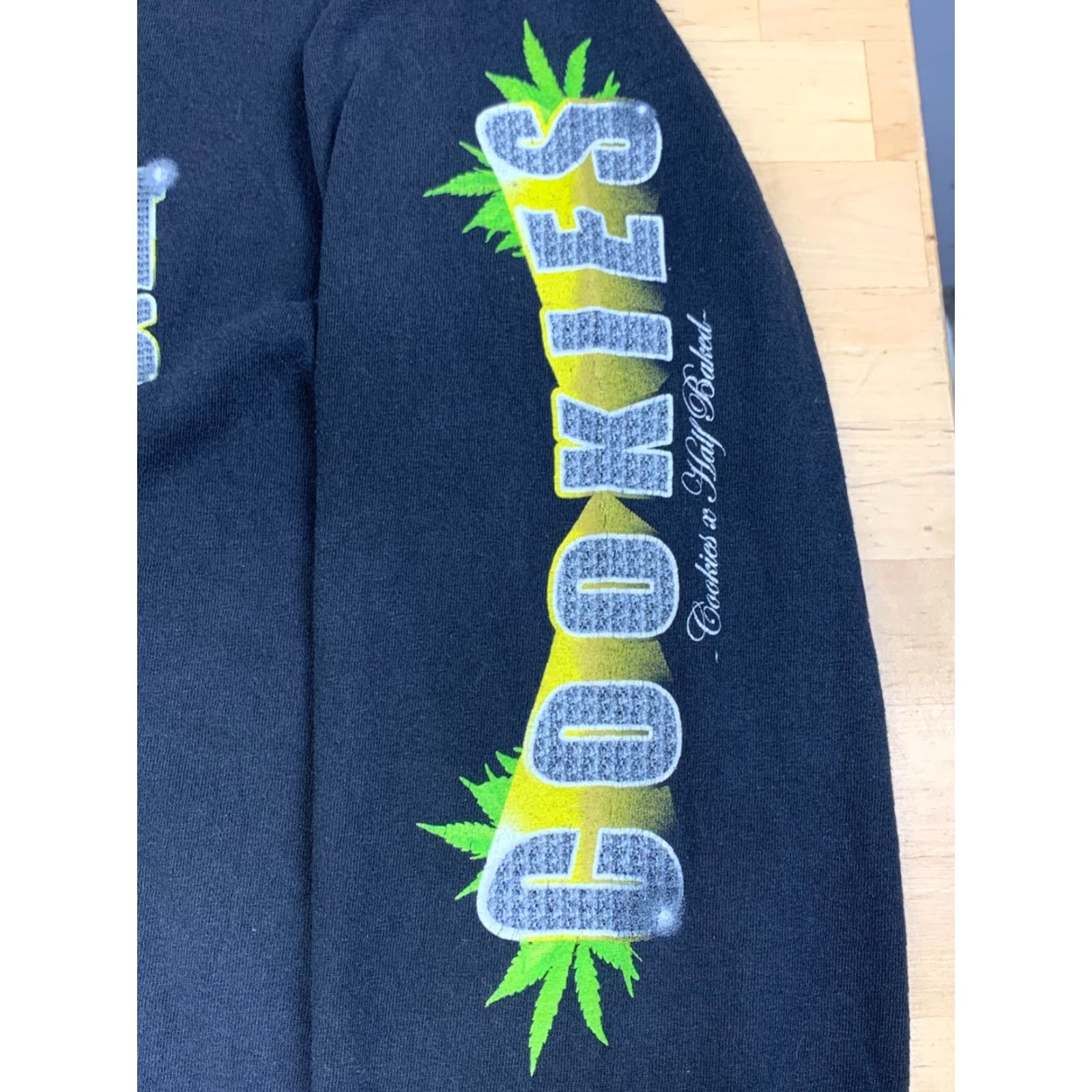 Vintage Cookies x Half Baked Long Sleeve Shirt Mens L Black Crew Neck Graphic Print Size US L / EU 52-54 / 3 - 5 Thumbnail