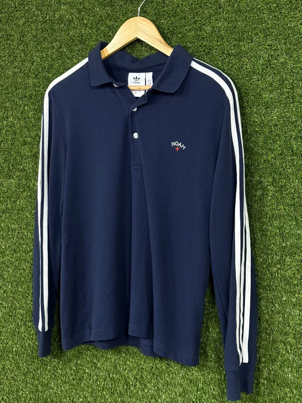 Adidas × Noah RARE Adidas Noah Striped Polo Rugby NY Shirt Navy Medium Size US M / EU 48-50 / 2 - 1 Thumbnail