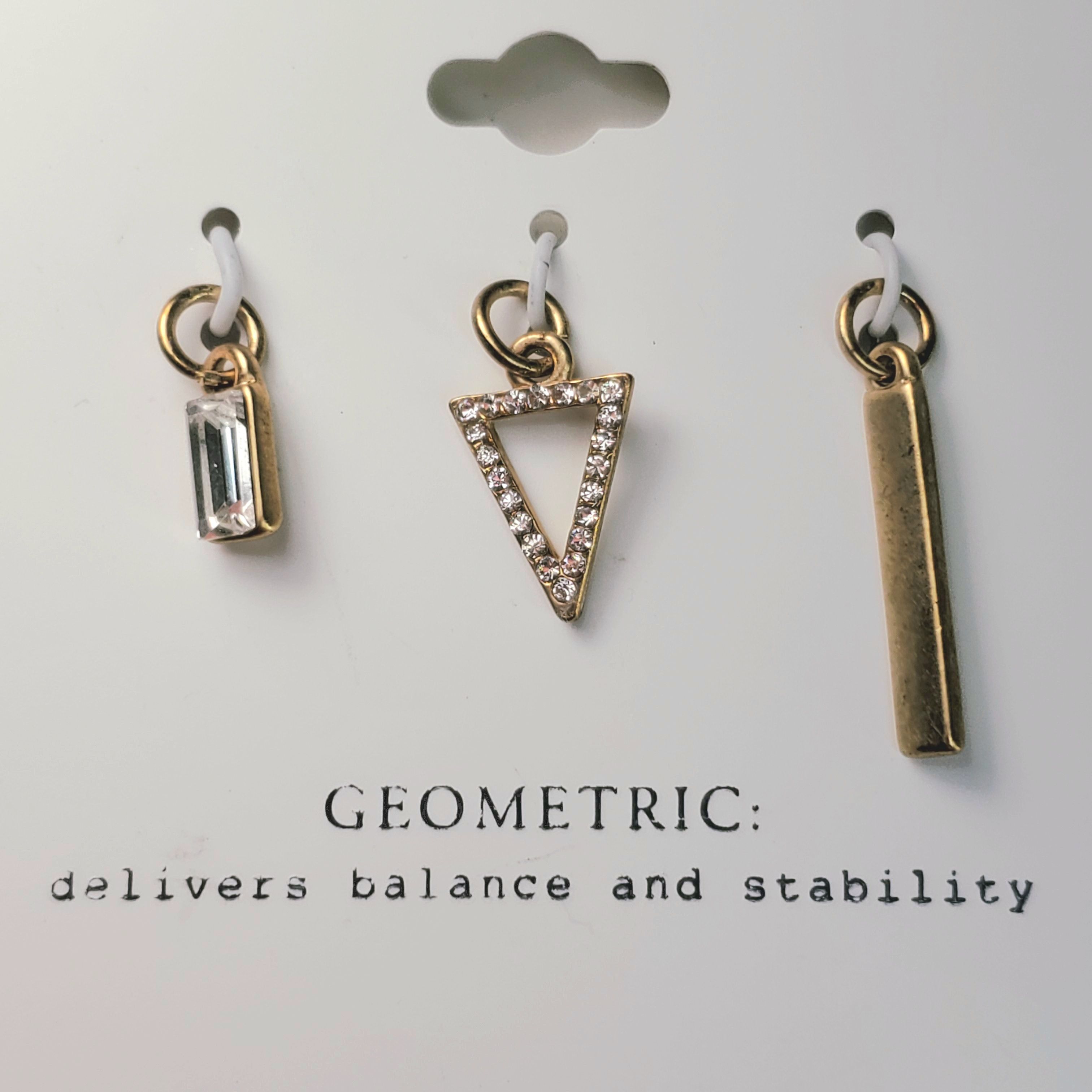 Apt. 9 Apt.9 NEW Charms Gold Tone Geometric Diamond Triangle Bar Size ONE SIZE - 5 Thumbnail