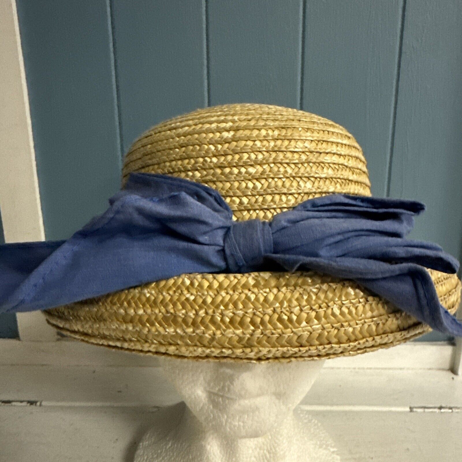 Vintage Vintage Kentucky Derby Acrylic Straw Hat With Floral bandana Size ONE SIZE - 3 Thumbnail