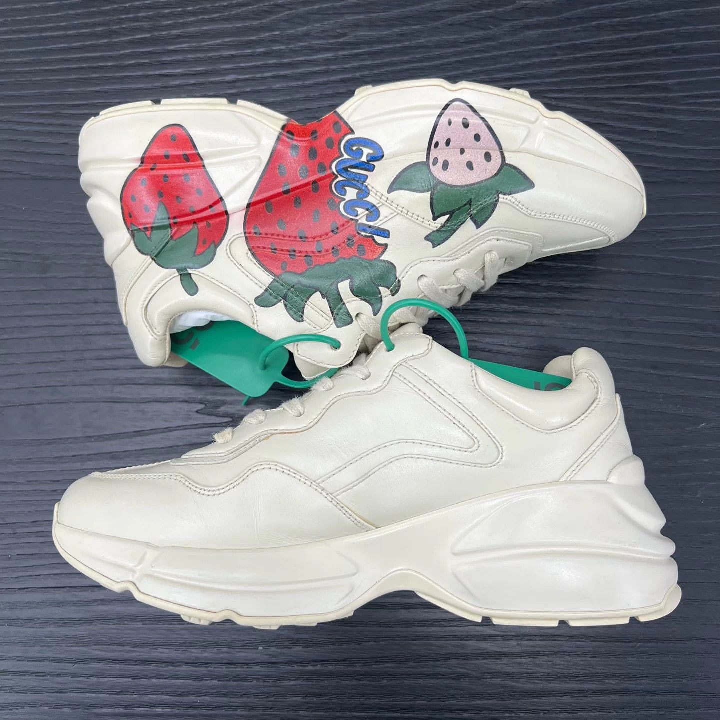 Gucci Gucci Rhyton Strawberry Women's Sneakers New 37 Size US 6 / IT 36 - 3 Thumbnail
