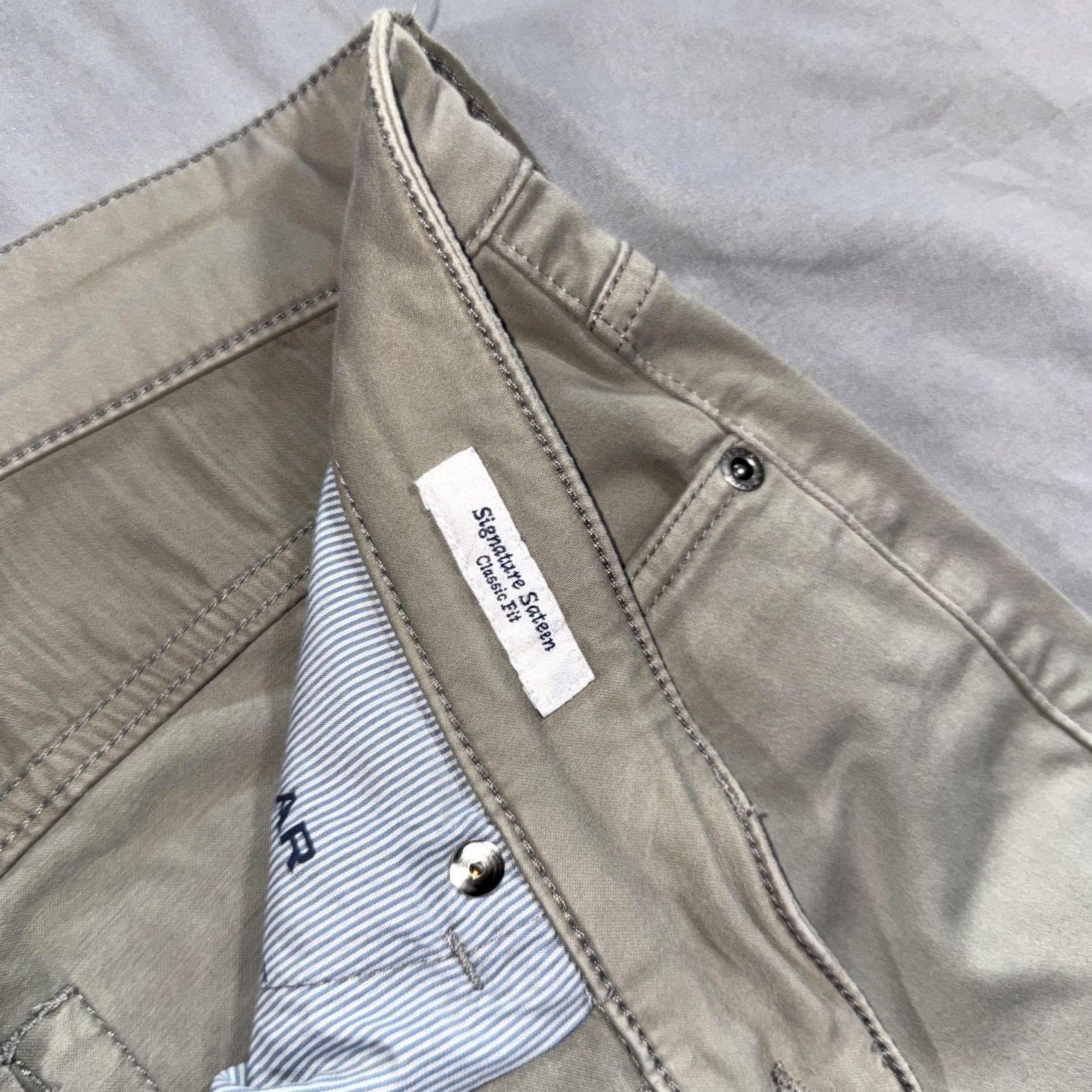 Peter Millar Peter Millar Pants Mens 35x32 Beige Signature Sateen Classic Fit Chino Stretch Size US 35 - 7 Thumbnail