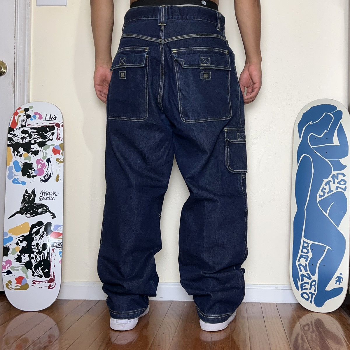 Vintage 90’s Baggy Trust Double Knee Cargo Jeans Size US 38 / EU 54 - 10 Thumbnail