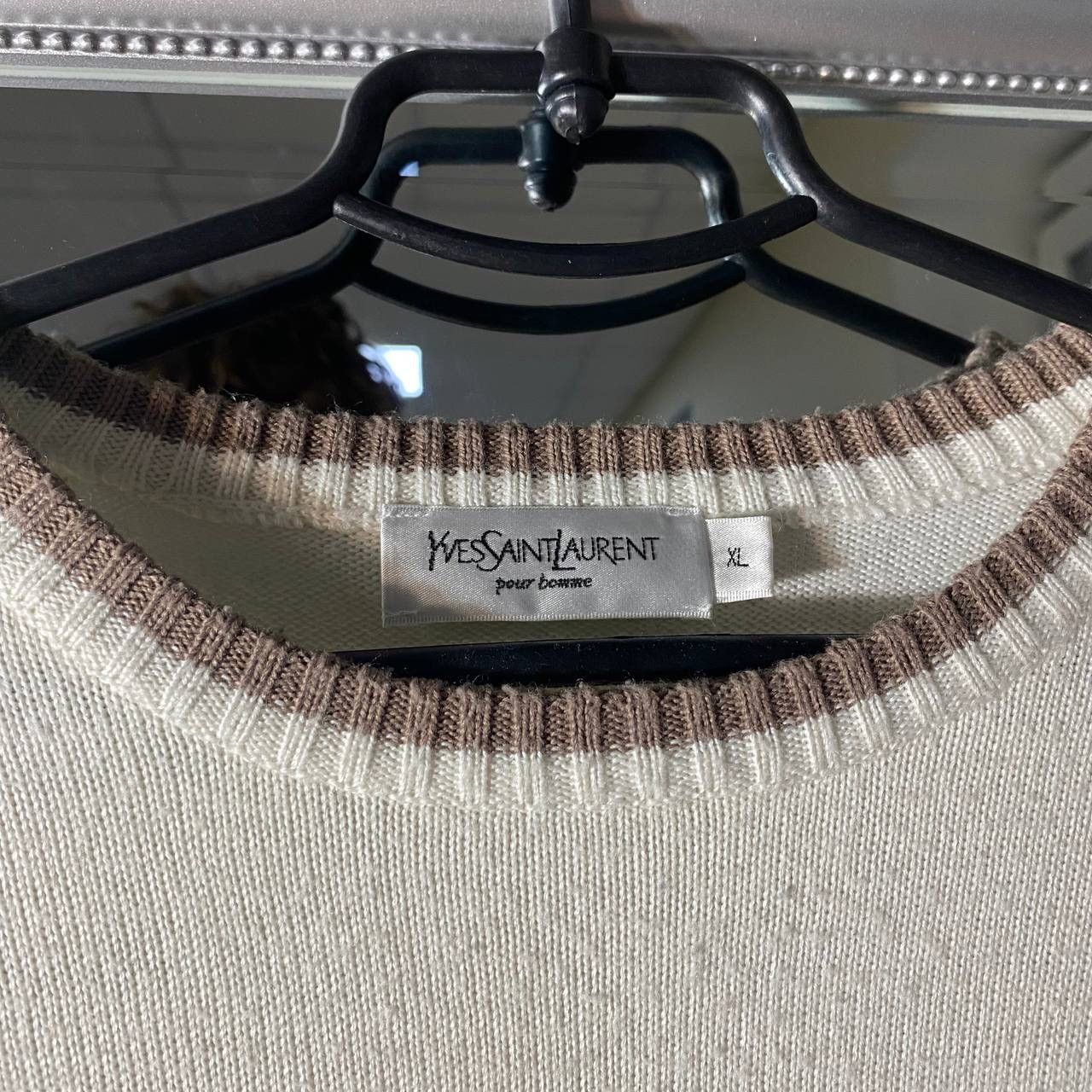 Yves Saint Laurent Yves Saint Laurent YSL sweater big logo Size US L / EU 52-54 / 3 - 4 Thumbnail