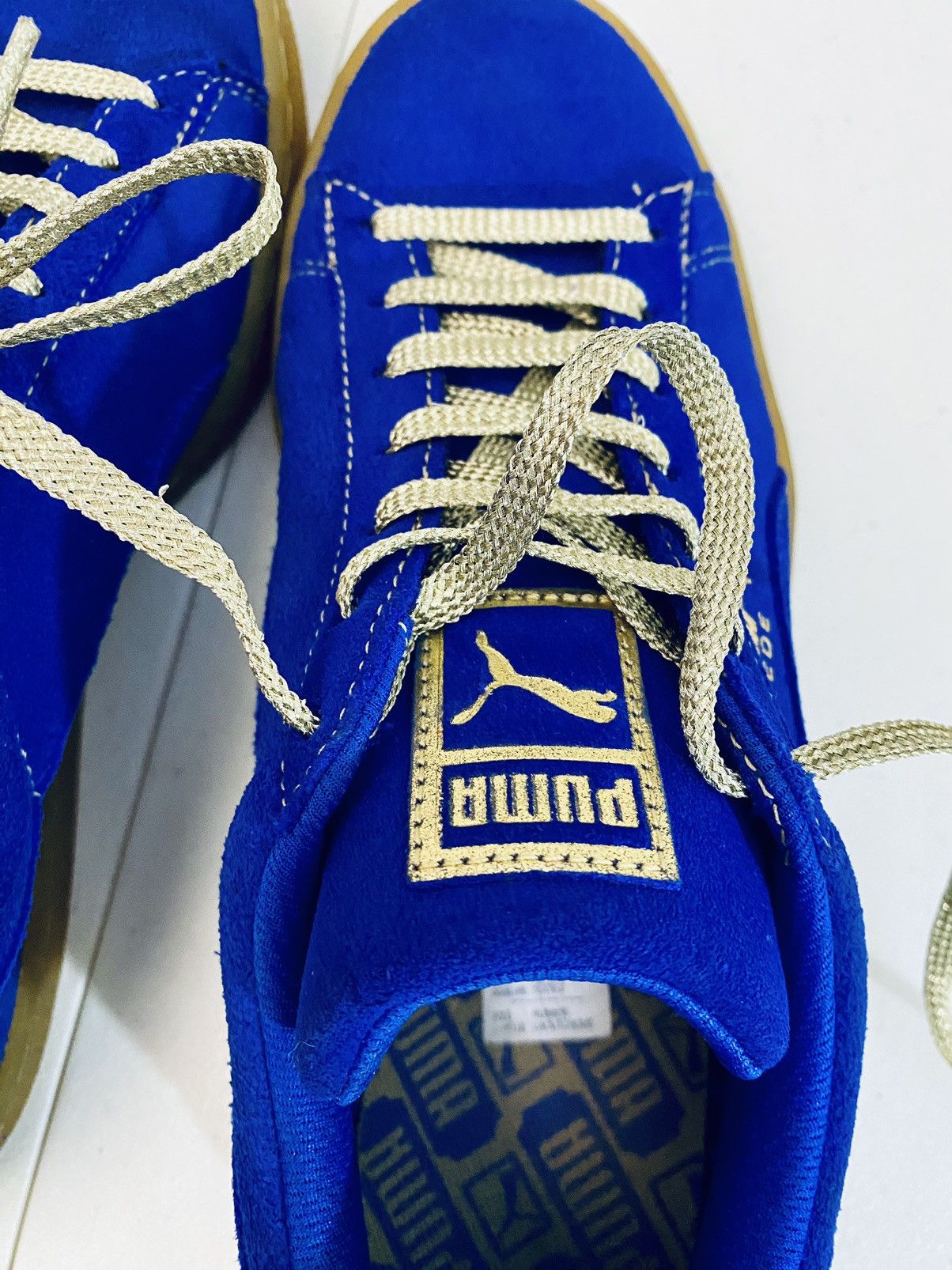 Puma Puma Suede Classic XXI Royal Blue Gum Sole Electric Gold New Size US 7.5 / EU 40-41 - 3 Thumbnail