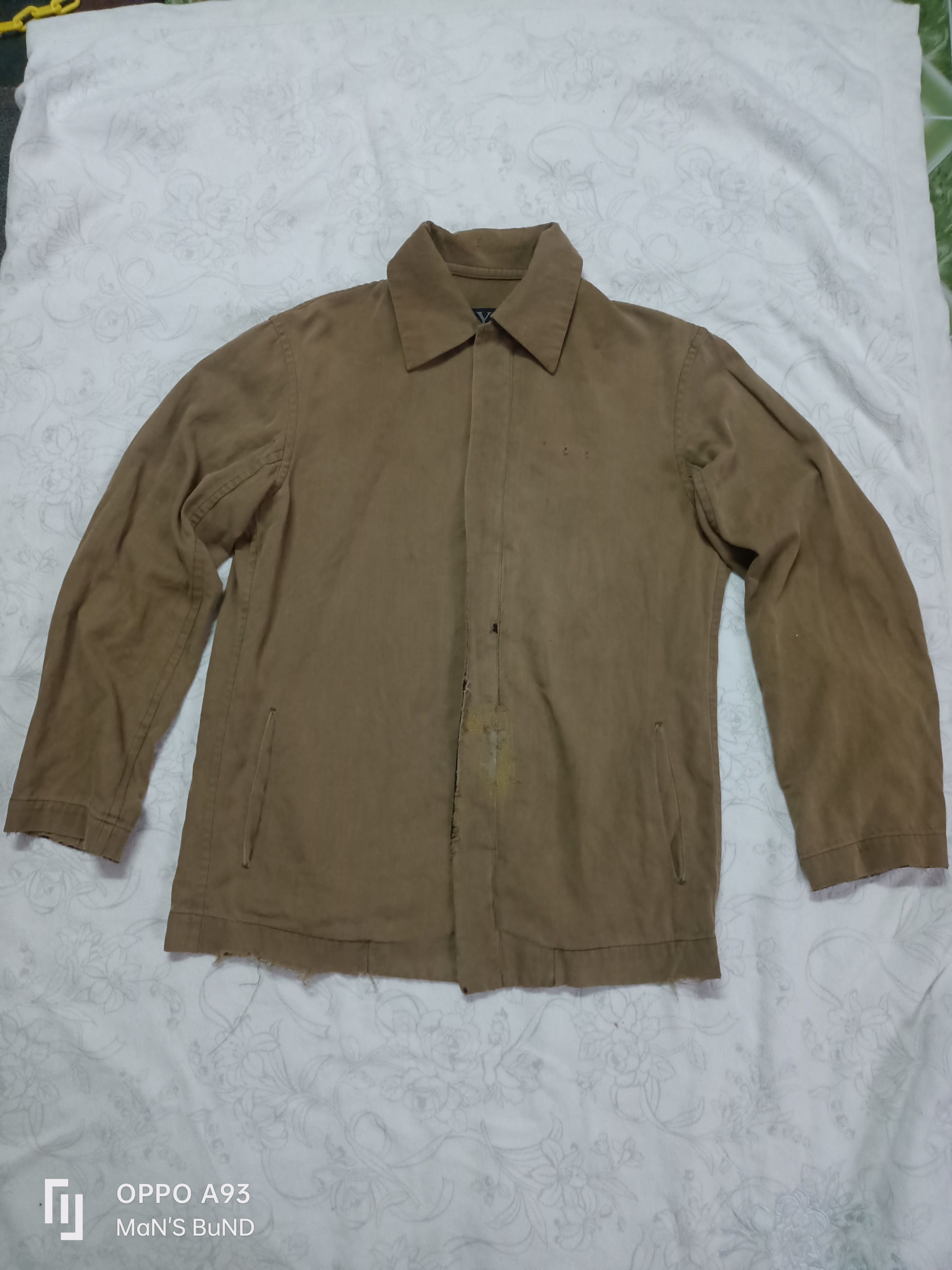 Y's X Yohji Yamamoto distressed cotton jacket..