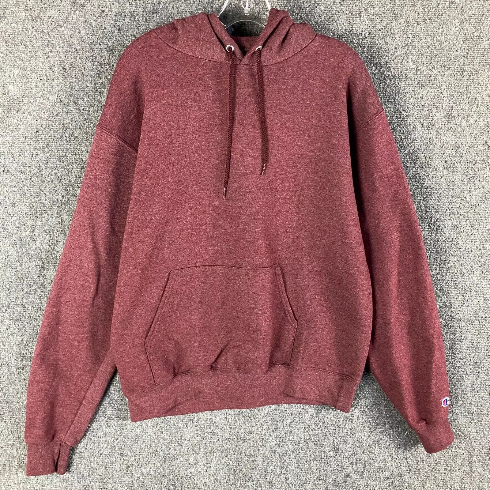 Champion Champion Hoodie Men's Large Burgundy Pullover Drawstring Eco Size US L / EU 52-54 / 3 - 1 Thumbnail