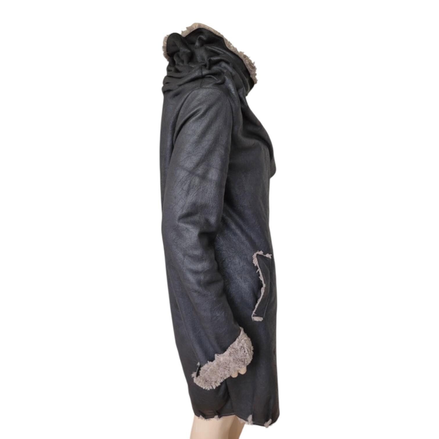 Cop Copine The Cop Copine Draped Slouchy Long Fur Coat Size ONE SIZE - 5 Thumbnail