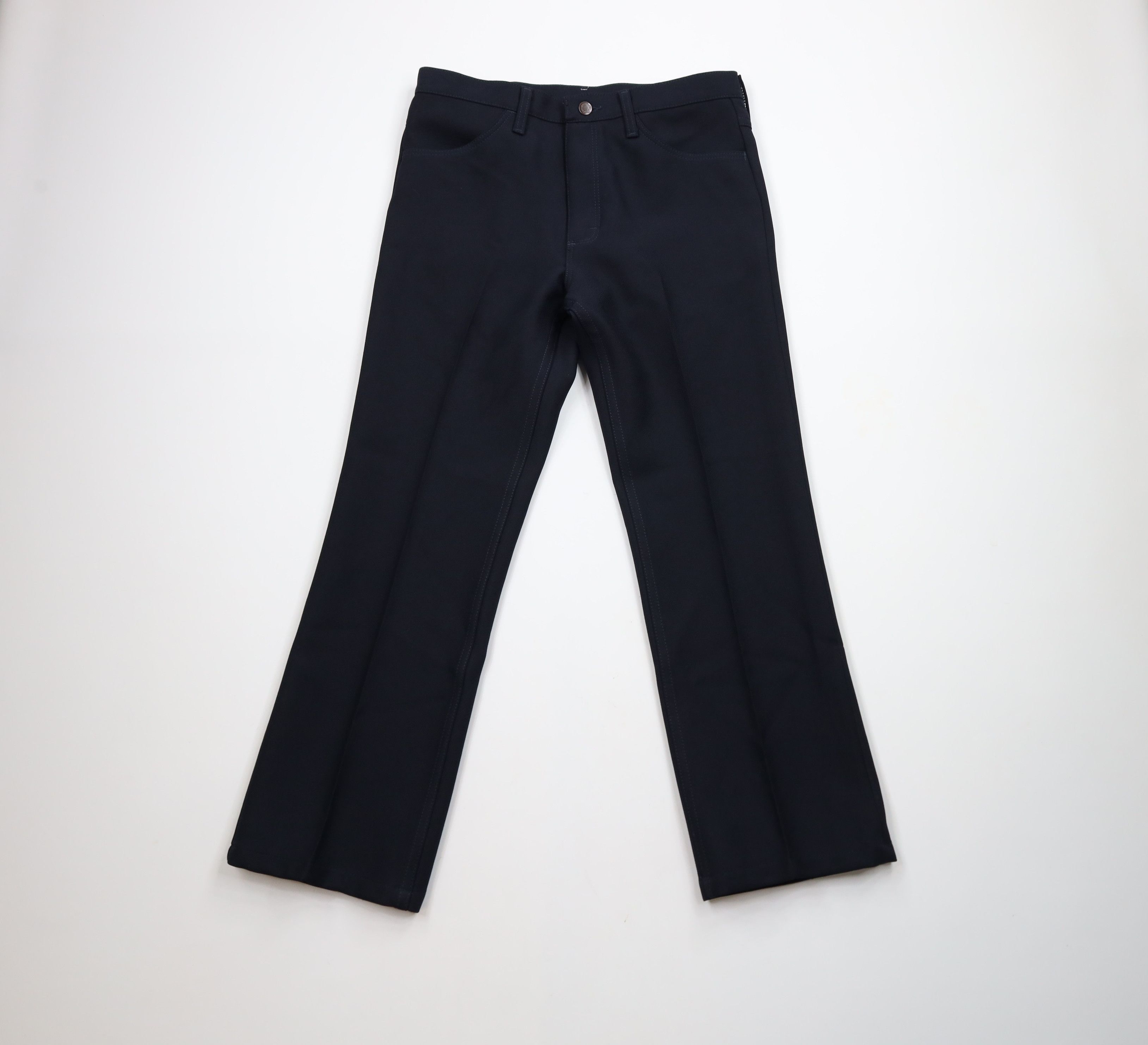Vintage × Wrangler Vintage 90s Wrangler Bootcut Western Chino Pants Navy Blue Size US 33 - 1 Thumbnail