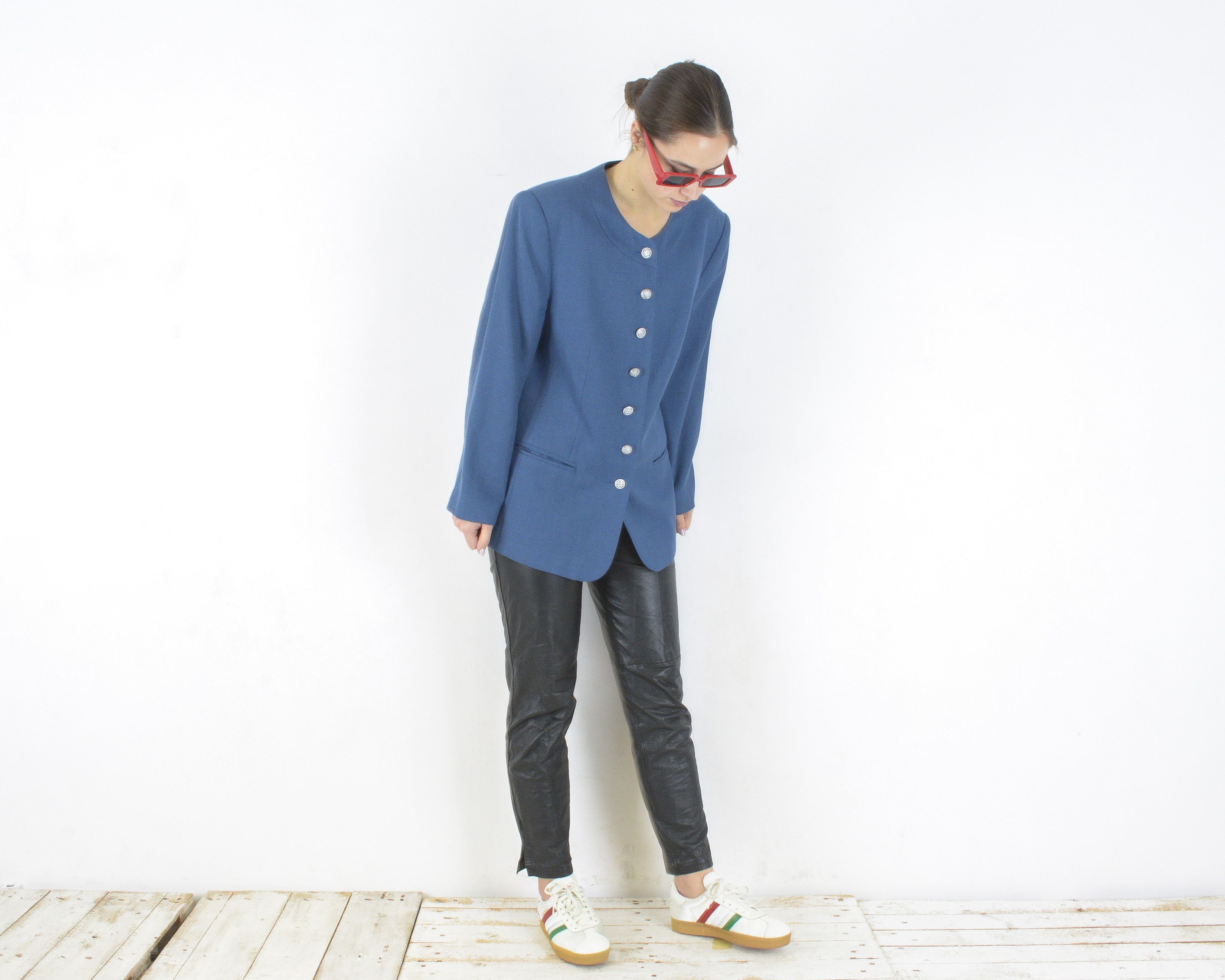 Julius × Vintage Julius Lang L Wool Blazer Jacket Coat Padded Shoulders Size L / US 10 / IT 46 - 3 Thumbnail