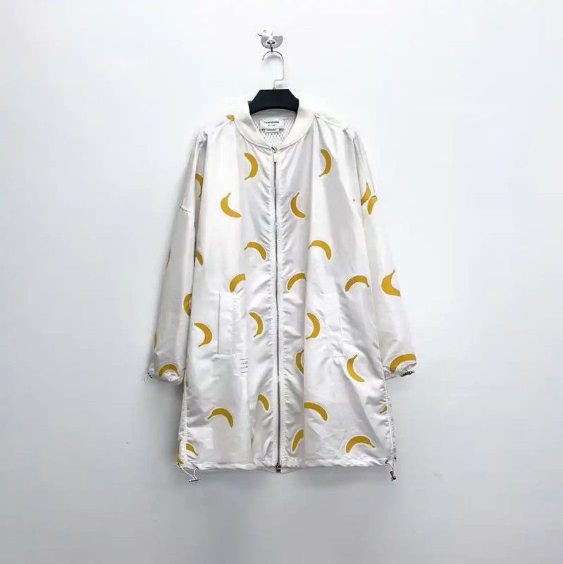 Thom Browne Thom Browne White Jacket with Yellow Print 0089 Size S / US 4 / IT 40 - 1 Thumbnail