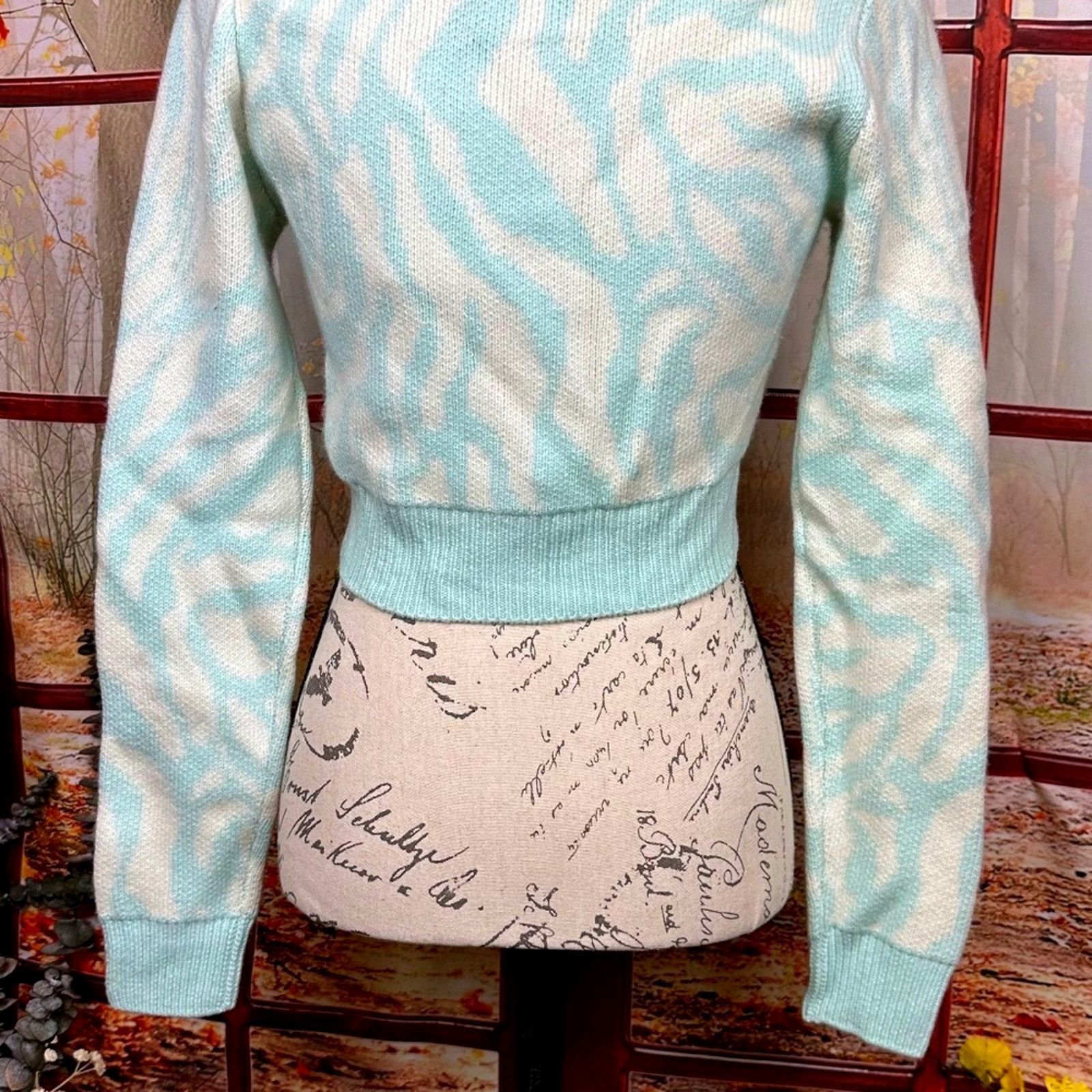 NAADAM Naadam Cashmino Marled Collared Cardigan Blue/White S Size S / US 4 / IT 40 - 10 Thumbnail