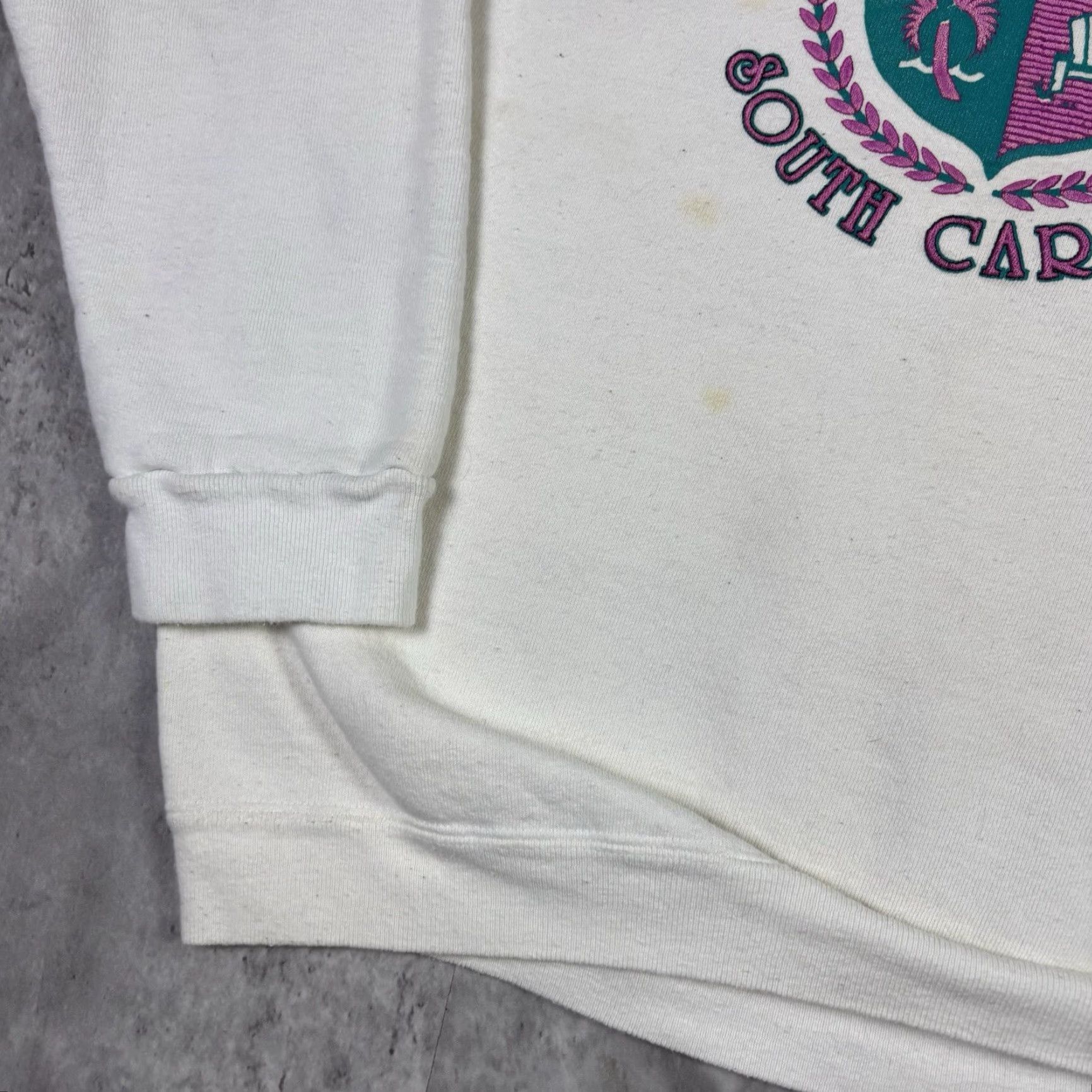 Vintage VINTAGE Myrtle Beach South Carolina White Pullover Crewneck Sweatshirt M Shirt Mens 90s Graphic Print Embroidered Logo Cotton Blend Heavyweight Size US M / EU 48-50 / 2 - 5 Thumbnail