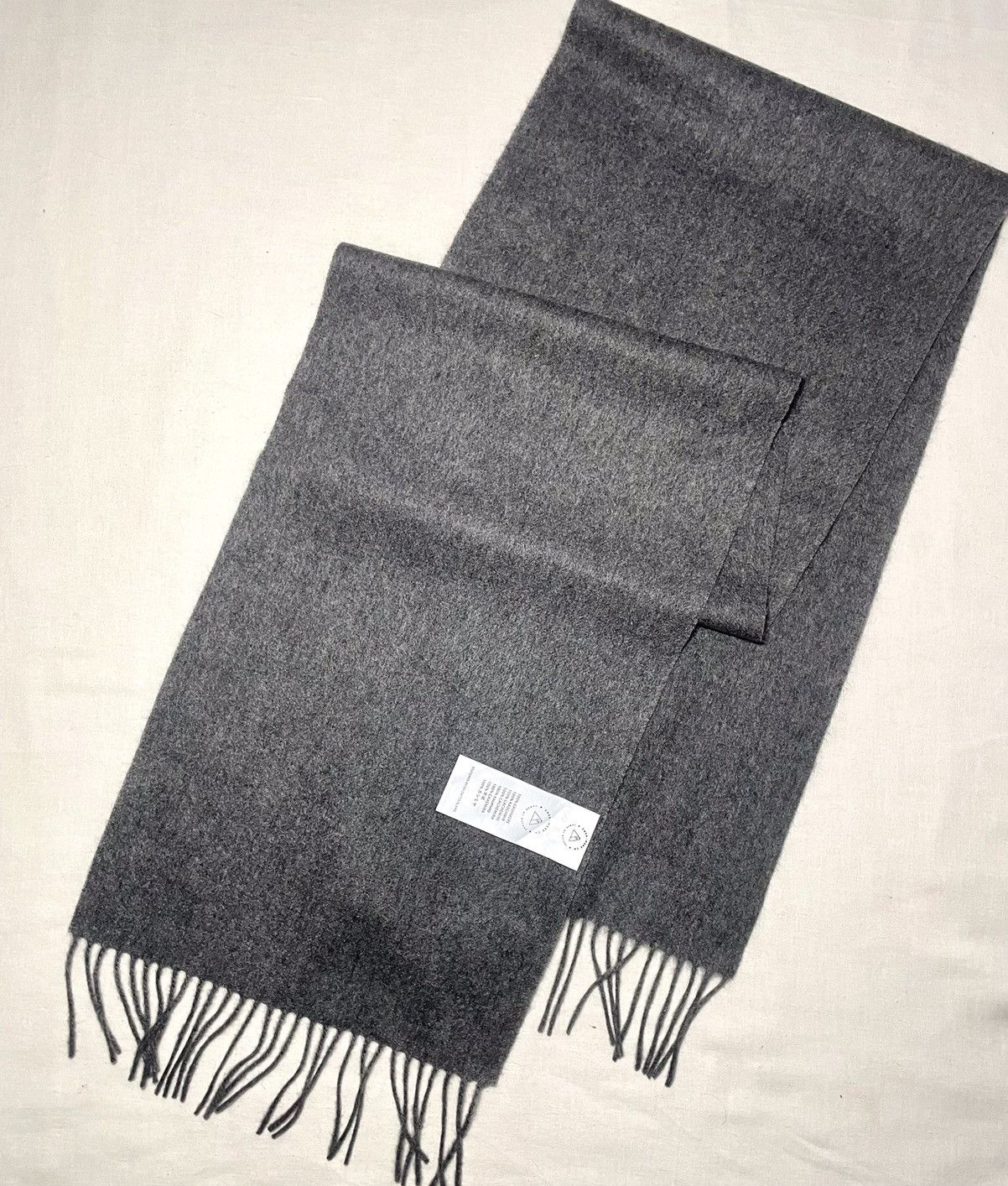 Vintage Cash-mere grey cashmere scarf Size ONE SIZE - 6 Thumbnail