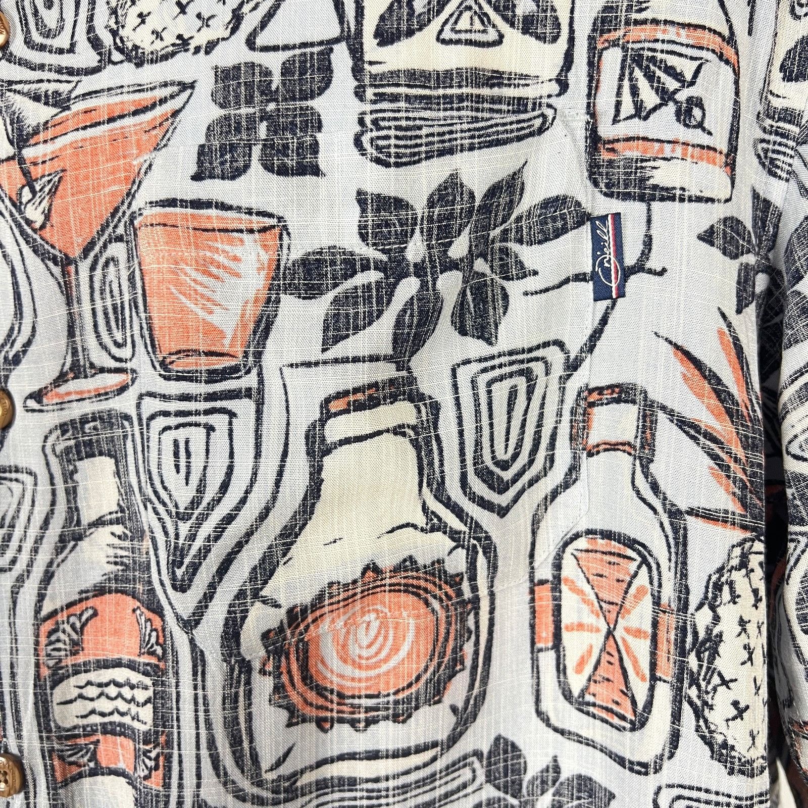 Other Jack O'Neill Tropical Drinks Mens Hawaiian Shirt size Large Size US L / EU 52-54 / 3 - 6 Thumbnail
