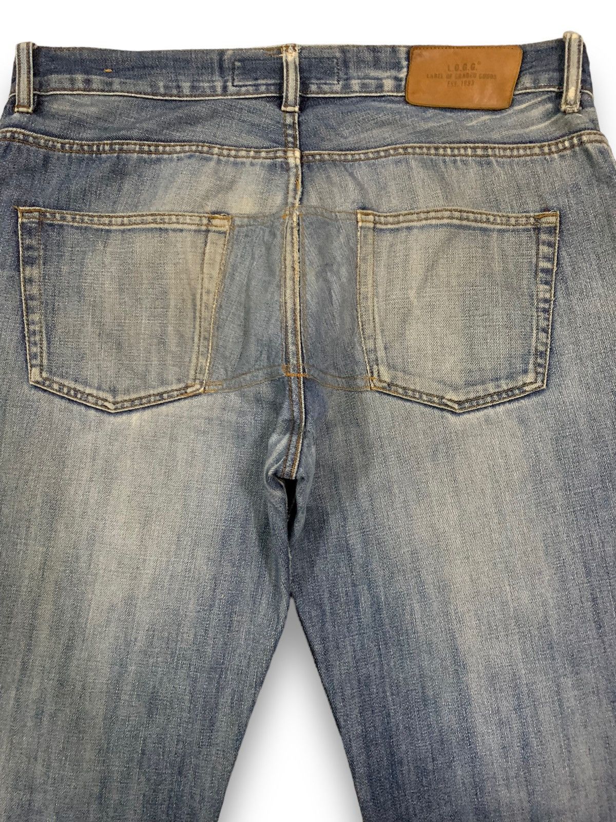 L.O.G.G. Y2K L.O.G.G. Double Knees Patches Loose Distressed Jeans Size US 35 - 12 Thumbnail