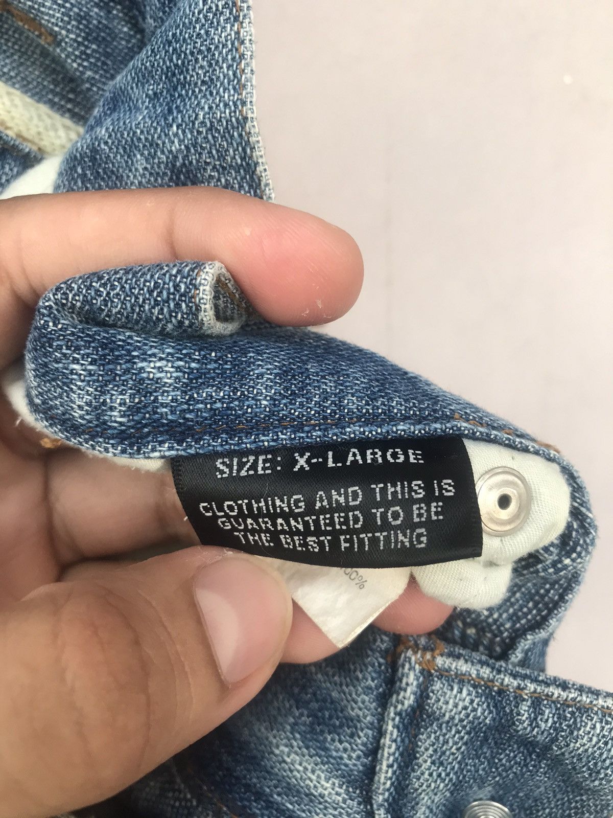 Vintage Gumu International Japan Distressed Hybrid Paint Denim Size US 34 / EU 50 - 14 Thumbnail