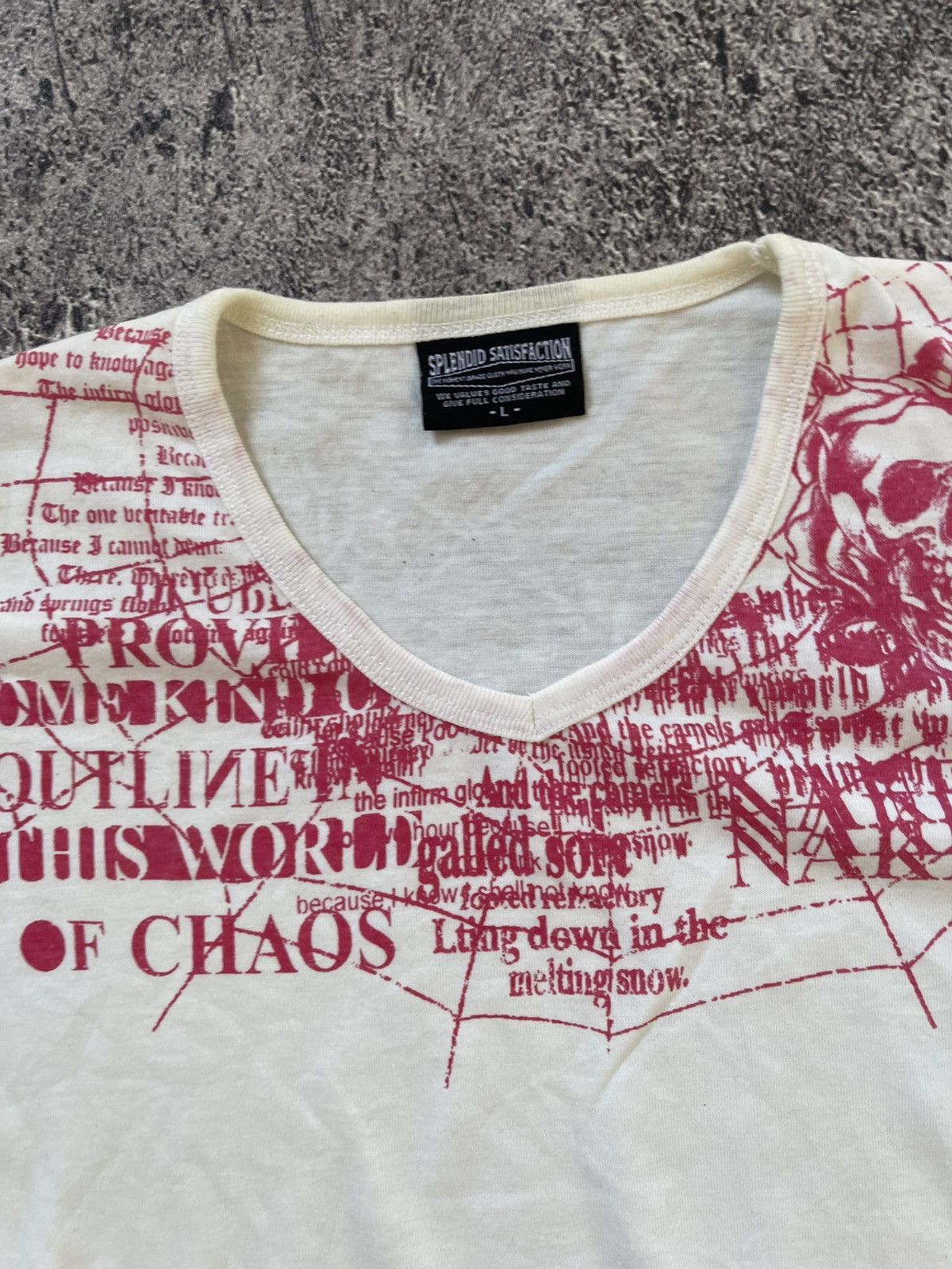Japanese Brand Y2K Splendid satisfaction skull punk style tshirt Size US L / EU 52-54 / 3 - 4 Thumbnail