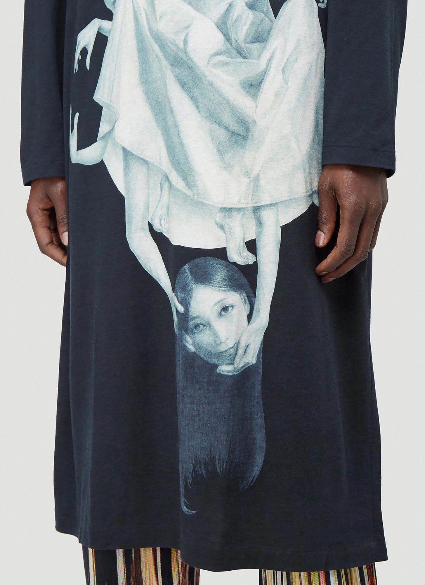 Yohji Yamamoto o1tko10924 Long Sleeve Top in Multicolor Size US L / EU 52-54 / 3 - 3 Thumbnail