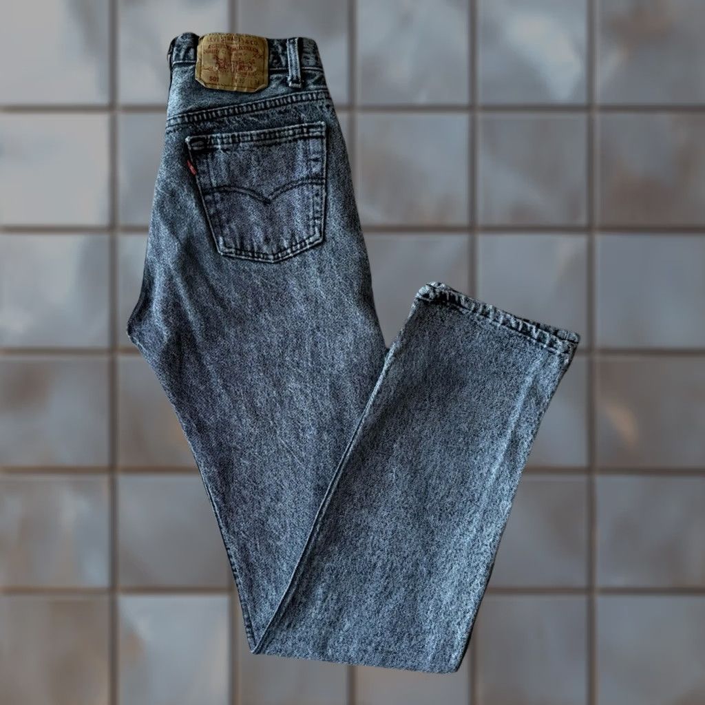 Levi's VINTAGE Levis 501 Jeans 29 Black 80s Denim Workwear USA Mens Size US 29 - 1 Thumbnail
