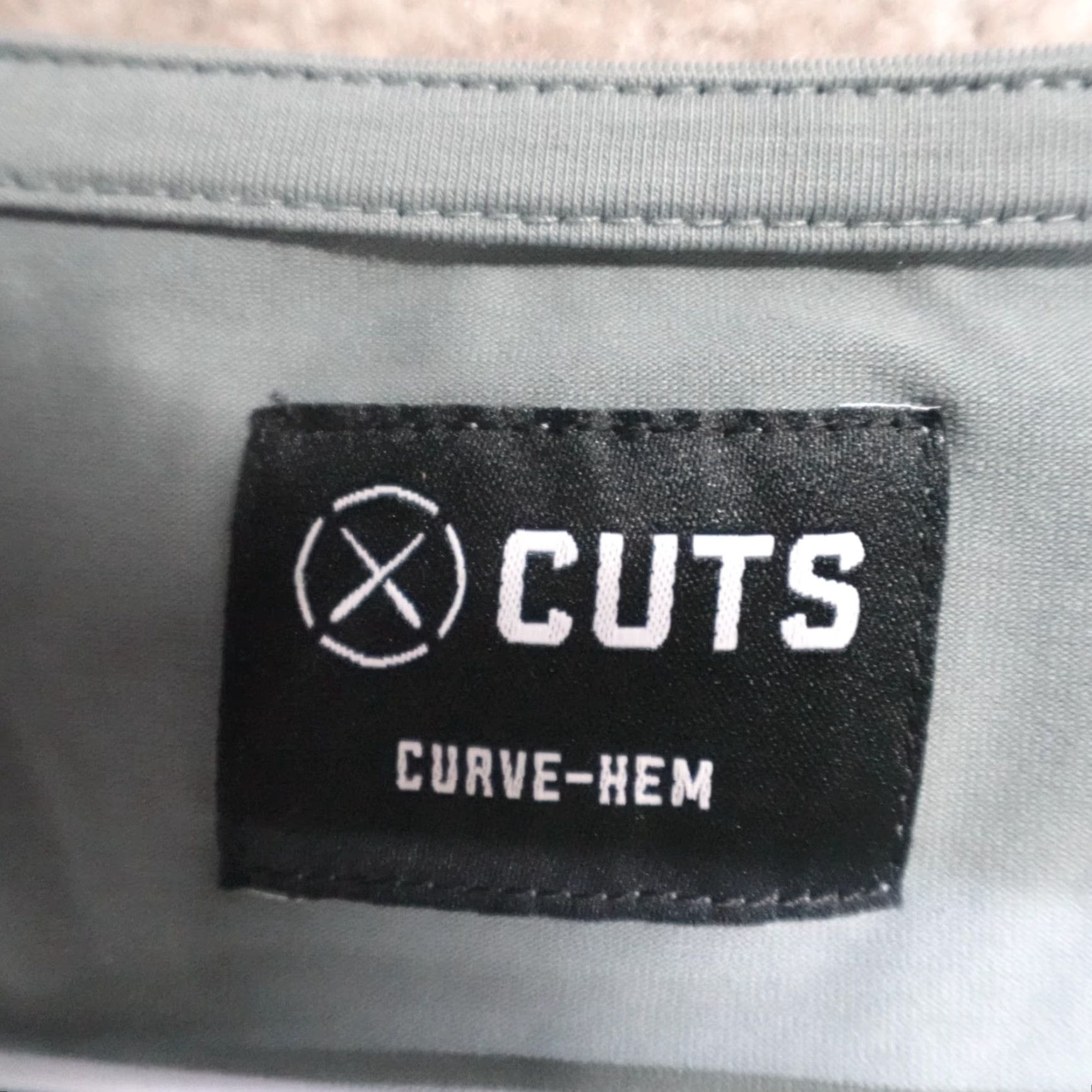 Cuts VINTAGE Cuts Shirt 2XL Blue Curved Hemline Crew Neck Cotton Polyester Spandex Jersey Men T-Shirt Graphic Print Size US XXL / EU 58 / 5 - 2 Thumbnail