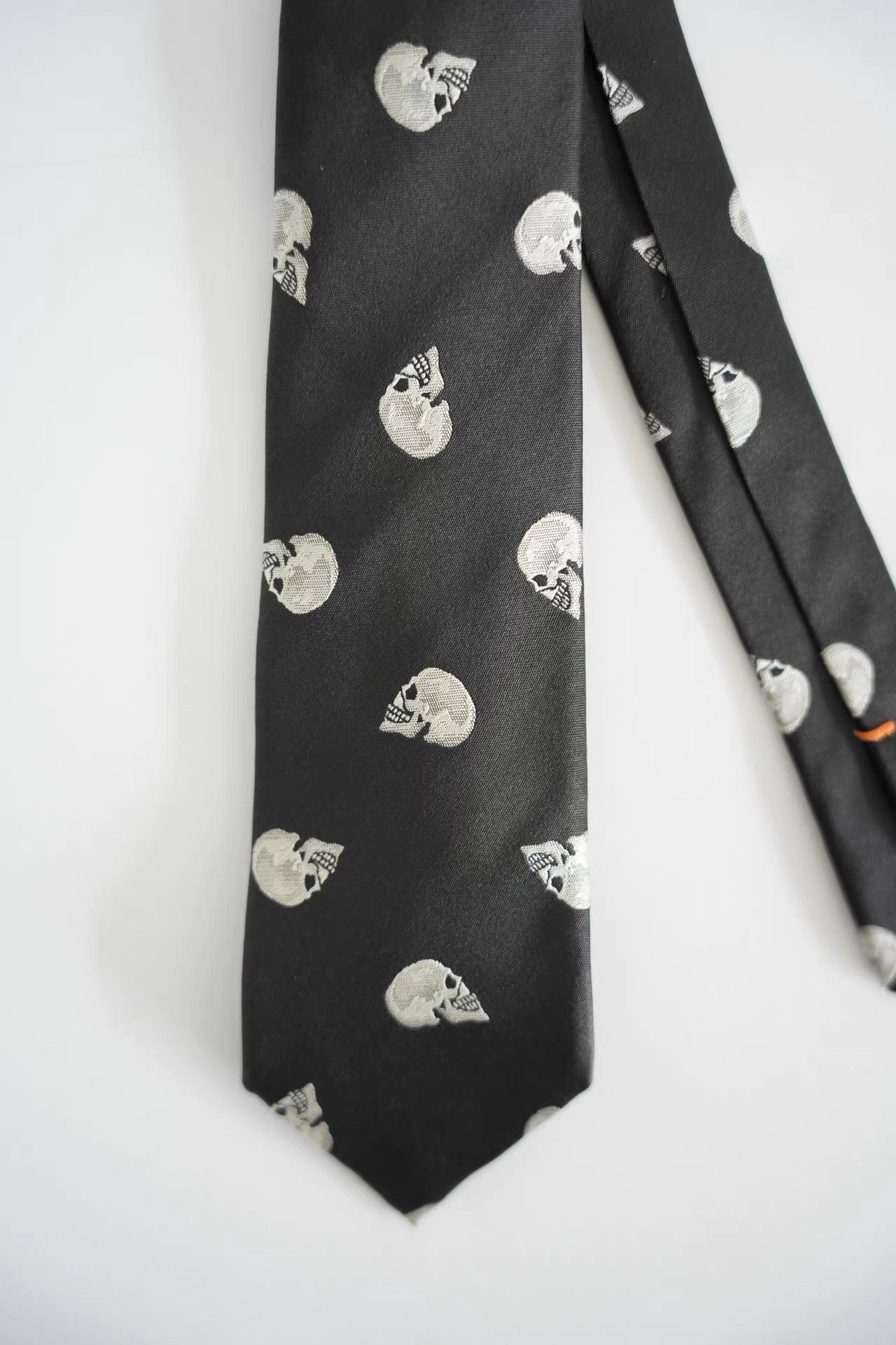 Yohji Yamamoto Yohji Yamamoto 14aw Runway All-Over Skull Print Tie K4 Size ONE SIZE - 2 Thumbnail