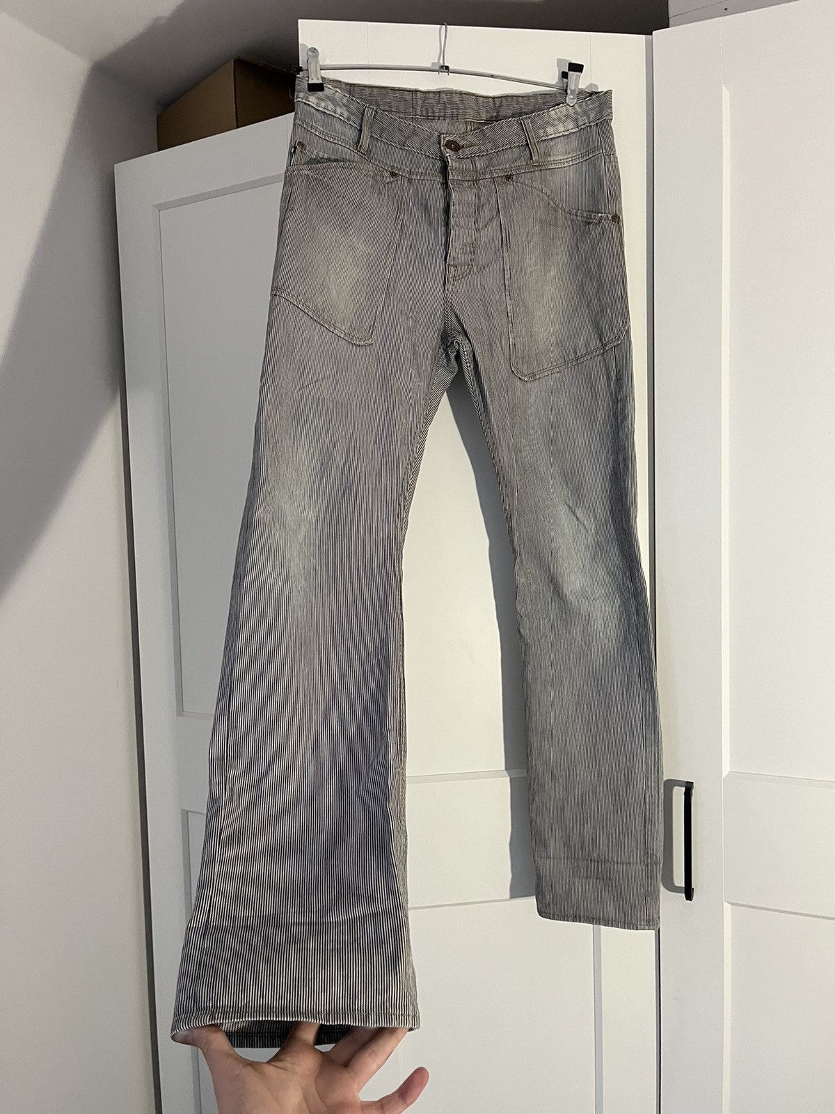 Japanese Brand × Number (N)ine Vintage striped workwear pants Kapital style Size US 32 / EU 48 - 2 Thumbnail