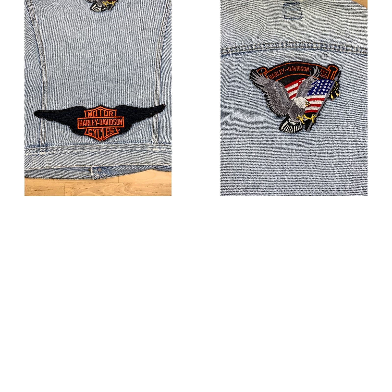 Lee VINTAGE Lee Denim Vest Mens L Blue Light Wash Harley Davidson 80s Distress Size US L / EU 52-54 / 3 - 8 Thumbnail