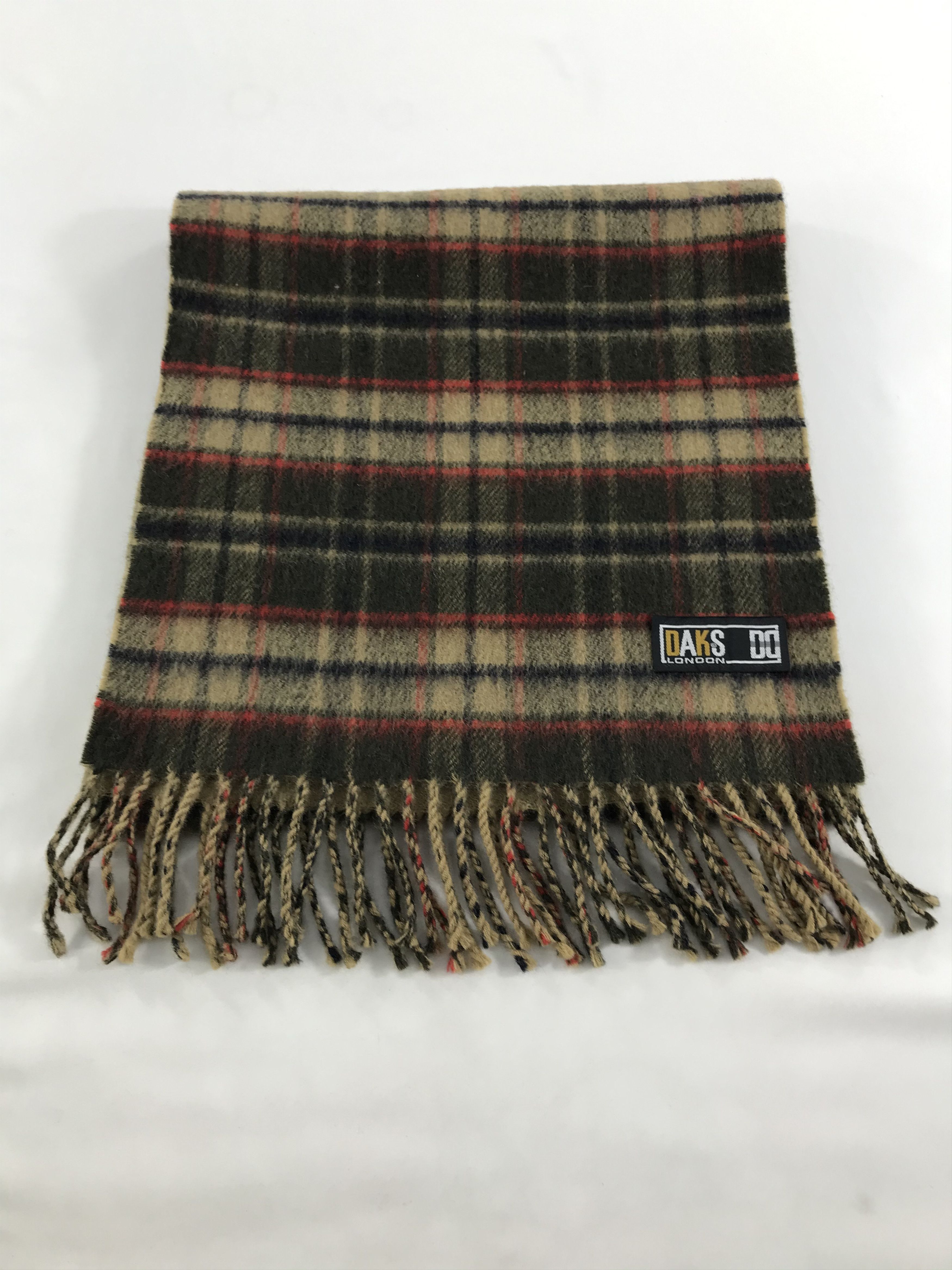 DAKS DAKS London Gingham Wool Scarf Muffler V96 Size ONE SIZE - 2 Thumbnail