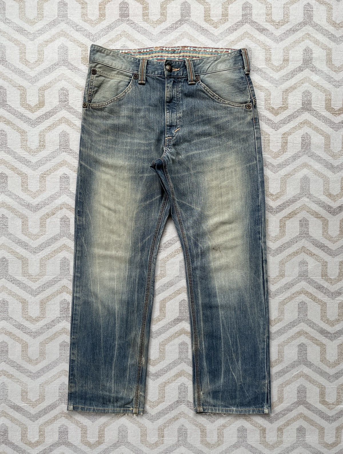 Edwin × If Six Was Nine × Vintage Edwin XV Buckle Back Jeans Size US 34 / EU 50 - 2 Thumbnail