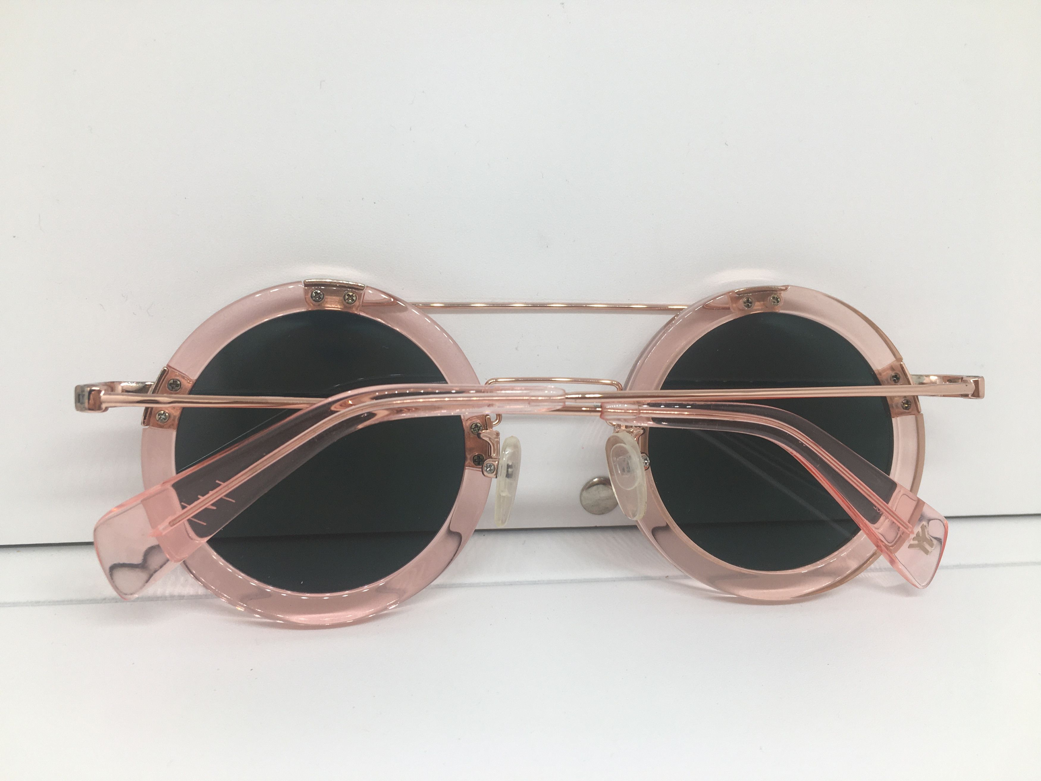 Yohji Yamamoto Yohji Yamamoto YY5006 Pink Round Sunglasses Frame Size ONE SIZE - 8 Thumbnail