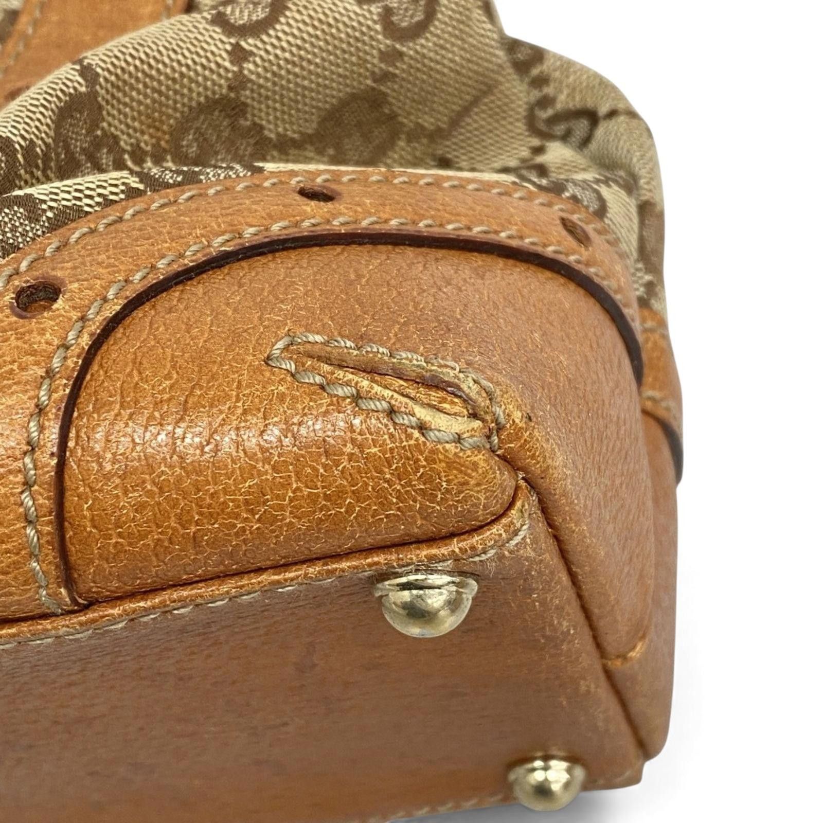 Gucci Gucci - Monogram Canvas Leather Shoulder Bag Size ONE SIZE - 8 Thumbnail