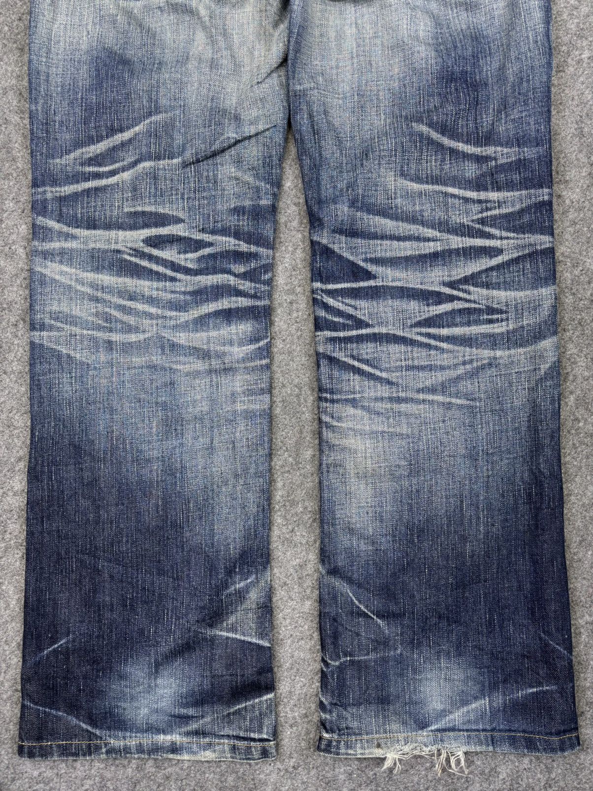 Edwin 💥Thrashed💥Sick Edwin Raw Fades Bush Denim F940 Size US 32 / EU 48 - 20 Thumbnail