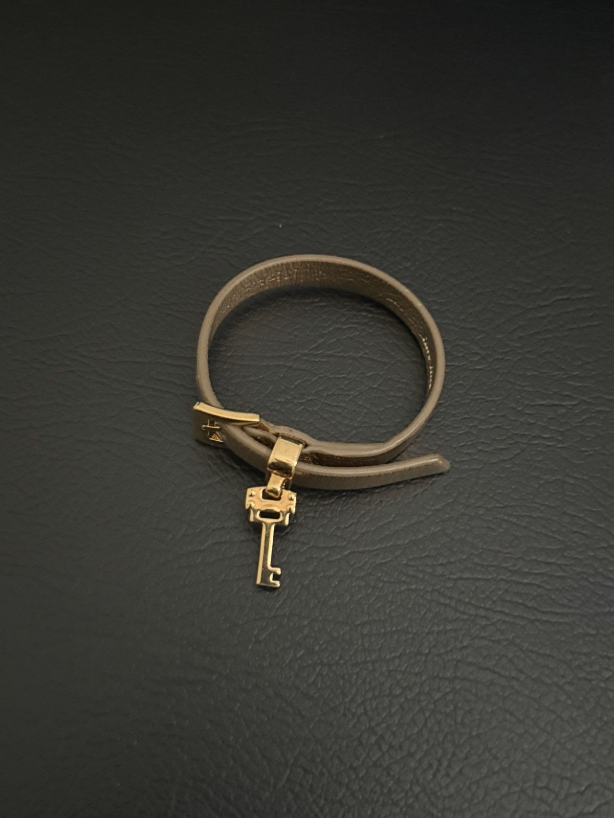Miu Miu Miu Miu Gold Leather Key Bracelet Size ONE SIZE - 1 Thumbnail