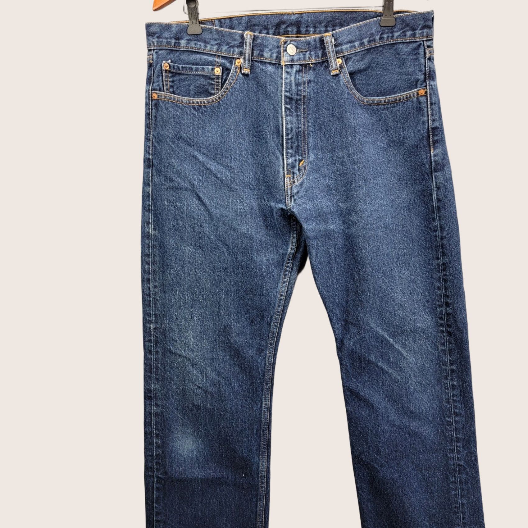 Levi's Levi's Jeans Mens 36 x 30 505 Blue Classic Straight Fit Denim Cotton Pants Size US 36 / EU 52 - 1 Thumbnail