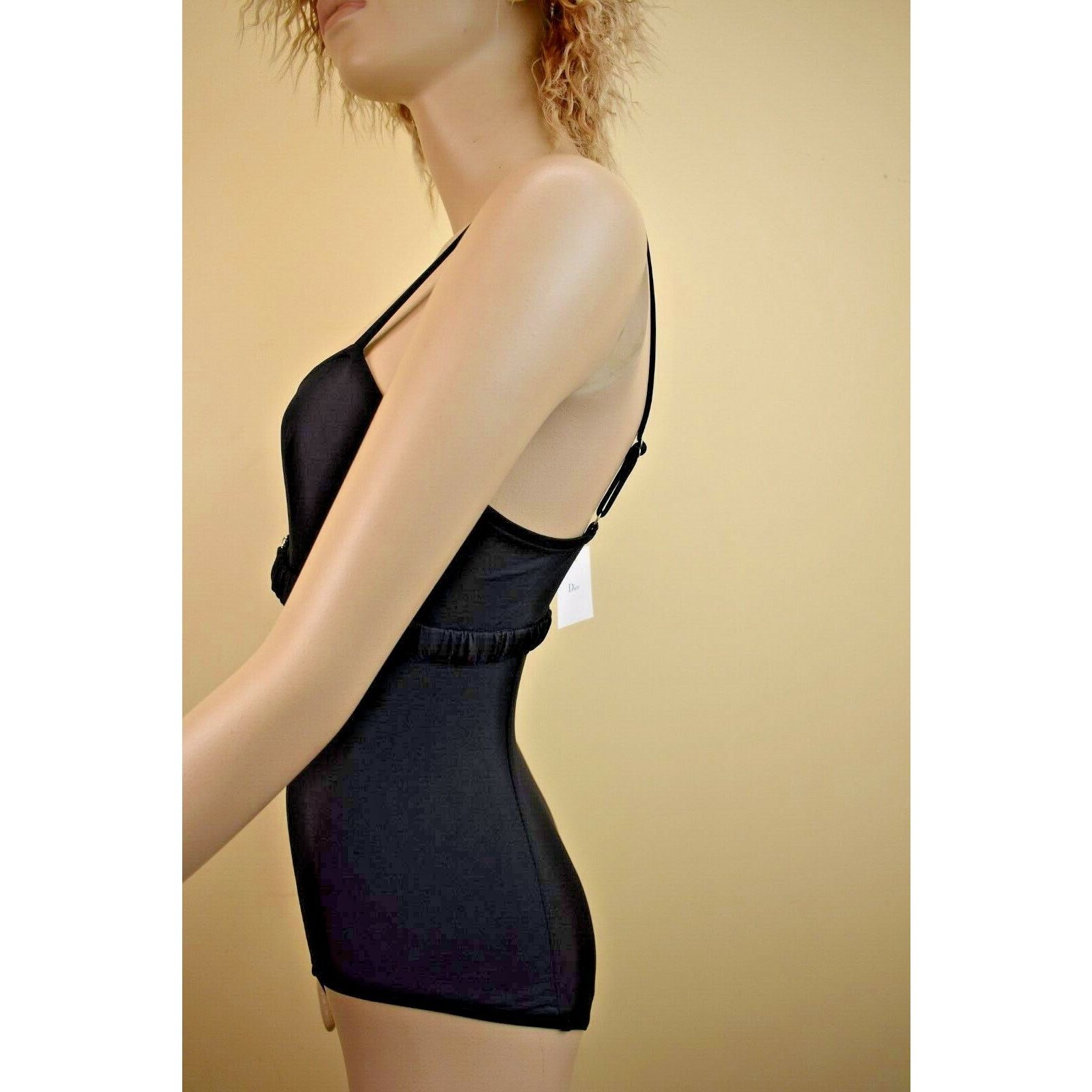 Dior DIOR BLACK NYLON NON ADJUSTABL BELTED ONE PIECE SWIMSUIT 10 Size ONE SIZE - 7 Thumbnail