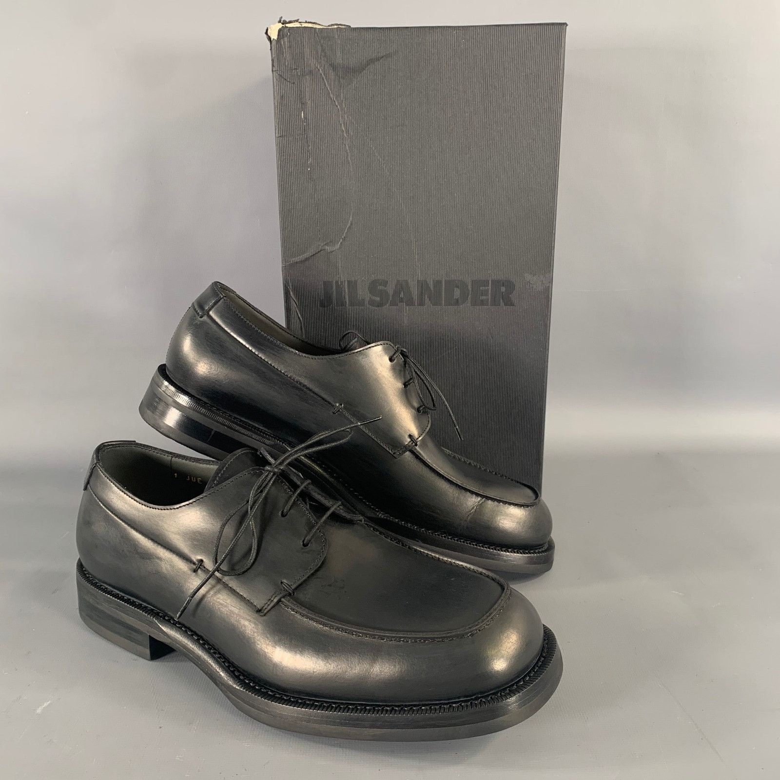 Jil Sander JIL SANDER Size 8 Black Leather Lace Up Shoes Size US 8 / EU 41 - 9 Thumbnail