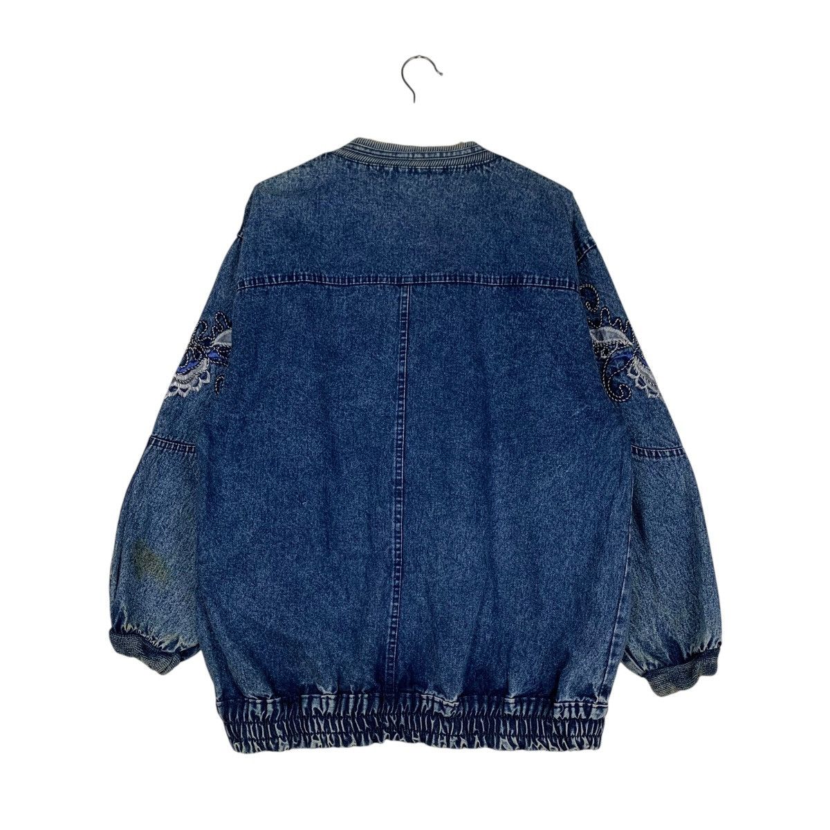 Vintage SILLOAM Denim Cardigan Casual Jacket #1525-C68 Size L / US 10 / IT 46 - 7 Thumbnail