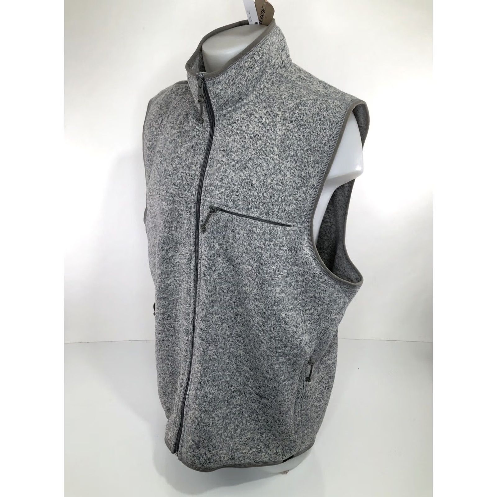 J.Crew J.CREW POLARTEC NORDIC Mens 2XL Full Zip Vest Gray Embroidered Tags NEW Size US XXL / EU 58 / 5 - 2 Thumbnail