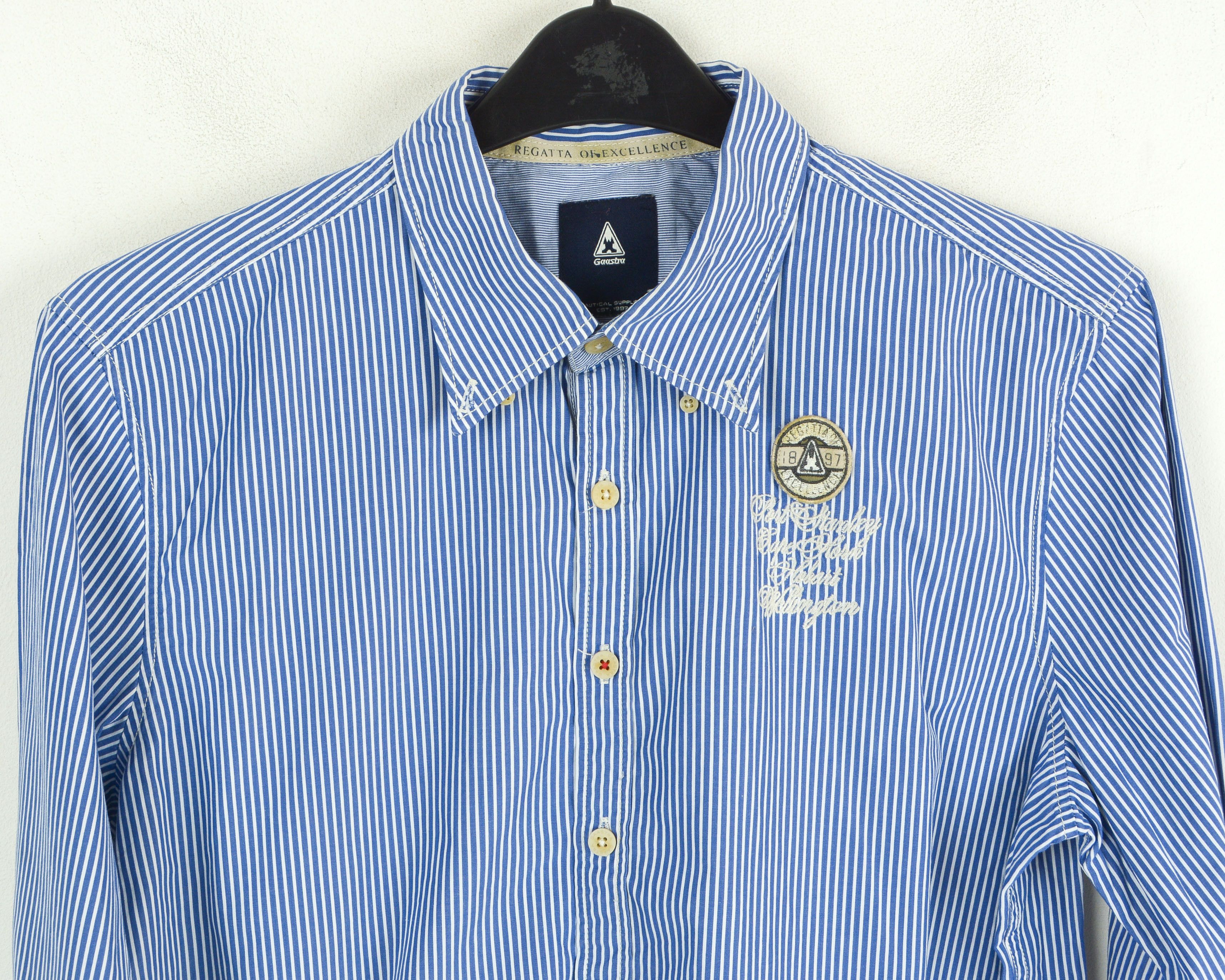 Other GAASTRA Casual Shirt Cotton Striped Long Sleeved Top Button Size US M / EU 48-50 / 2 - 2 Thumbnail