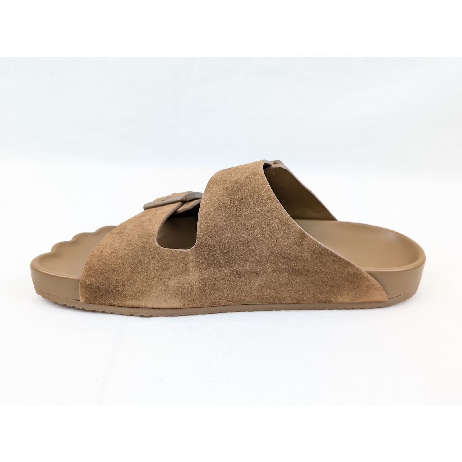 Balenciaga o1rshd1 Q:2 / Suede Sunday Sandals in Brown Size US 12 / EU 45 - 7 Thumbnail