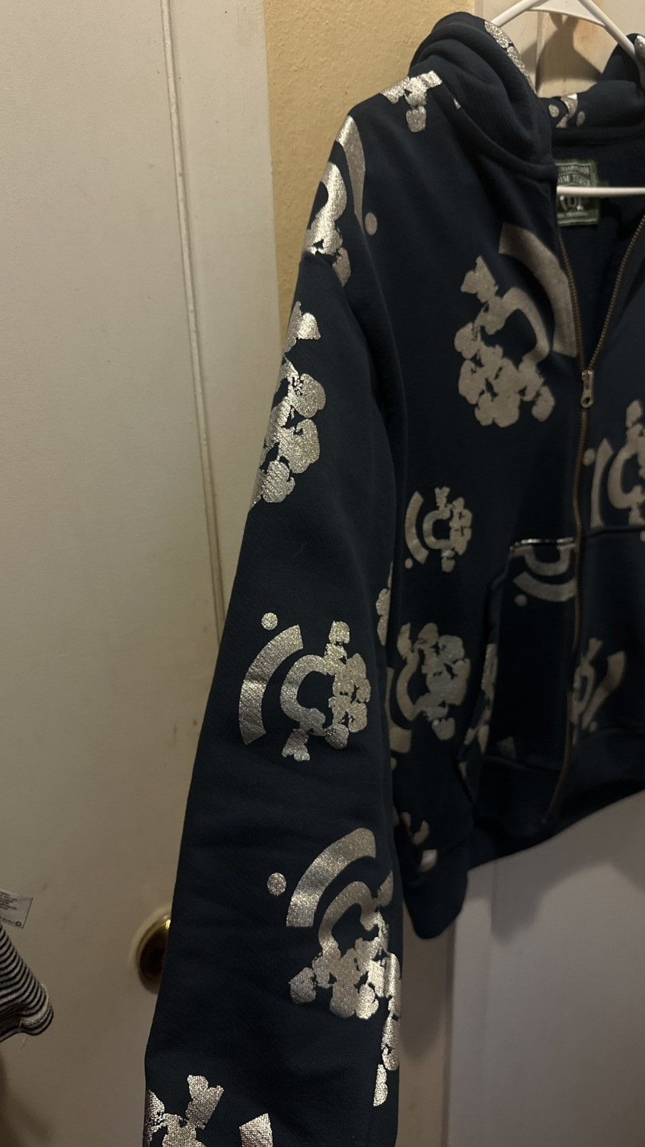 (B).Stroy × DENIM TEARS Denim Tears Bstroy Tears Zip Hoodie Size US S / EU 44-46 / 1 - 2 Thumbnail