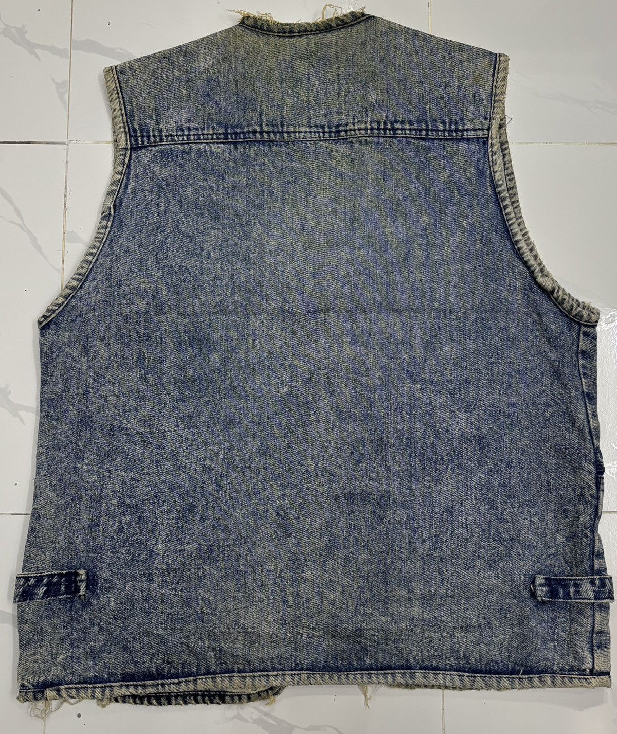Vintage 🔥VINTAGE NIKE THRASHED DISTRESSED DENIM VEST JACKET Size US M / EU 48-50 / 2 - 12 Thumbnail