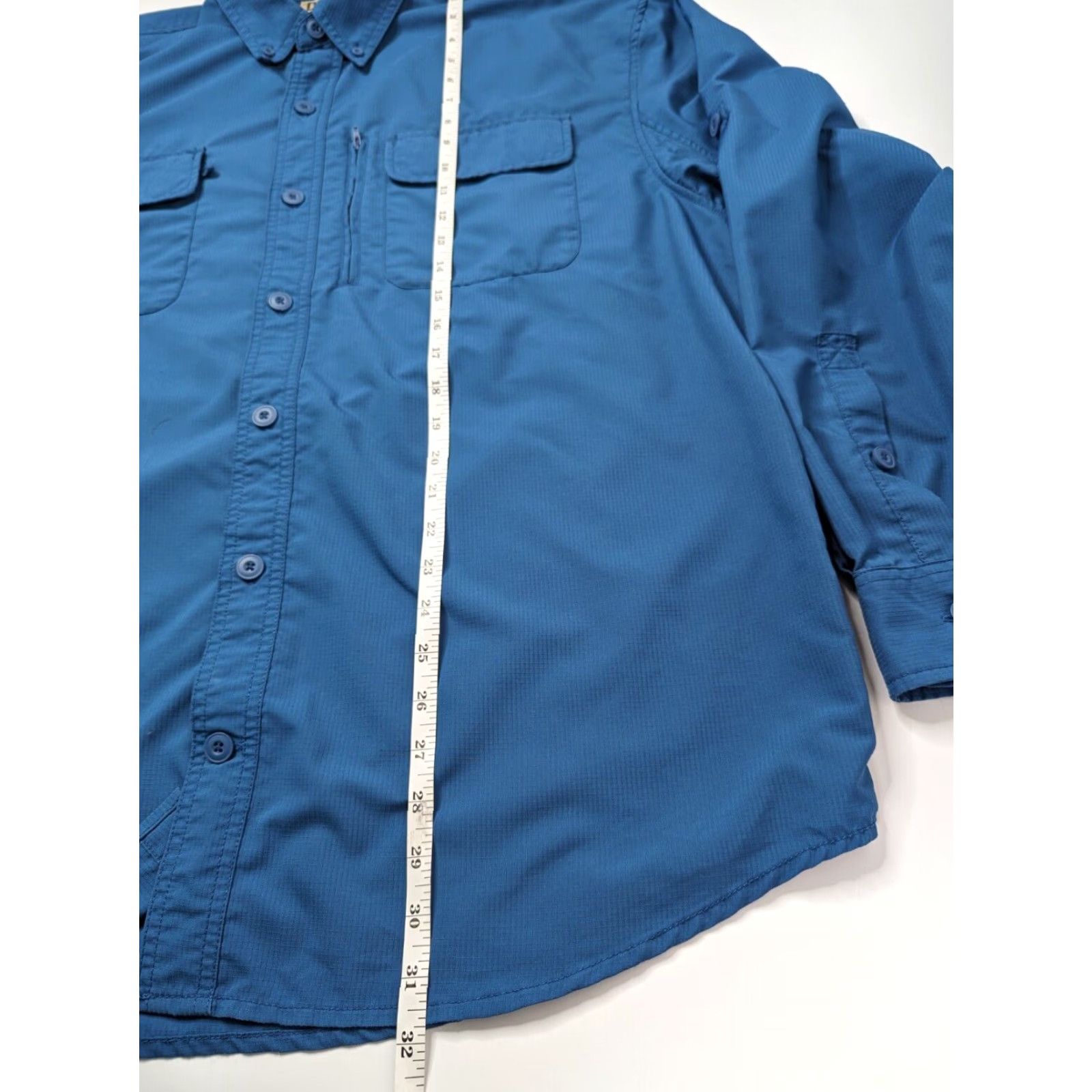 Duluth Trading Company Duluth Trading Mens Size XL Button-Up Shirt Coolplus Long Sleeve Vented Blue 81006 Size US XL / EU 56 / 4 - 6 Thumbnail