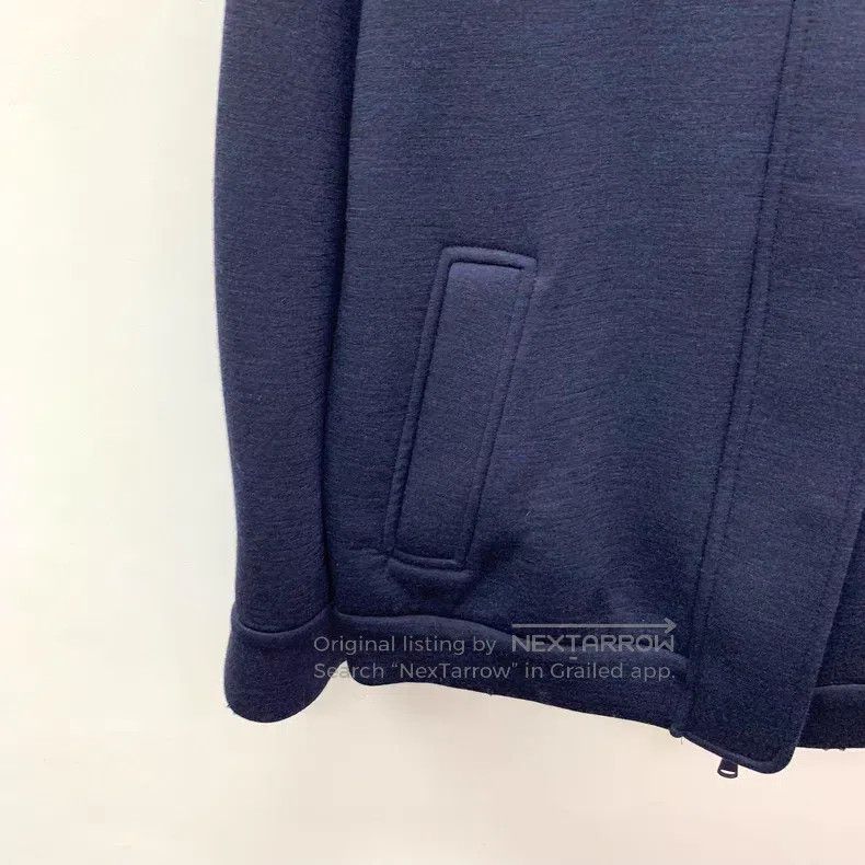 Brunello Cucinelli Brunello Cucinelli Dark Blue Hooded Drawstring Long Sleeve Size US XS / EU 42 / 0 - 4 Thumbnail